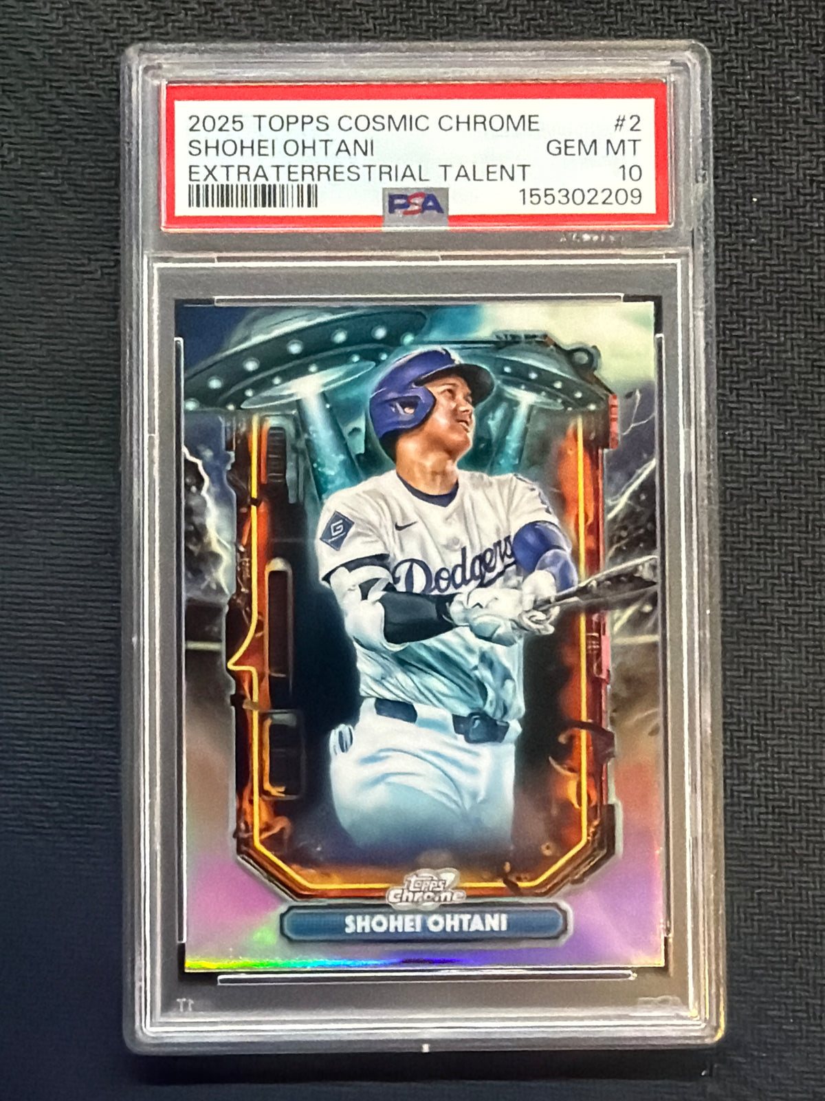 2025 Topps Chorme Cosmic Shohei Ohtani Extraterrestrial Talent #2 PSA 10 209