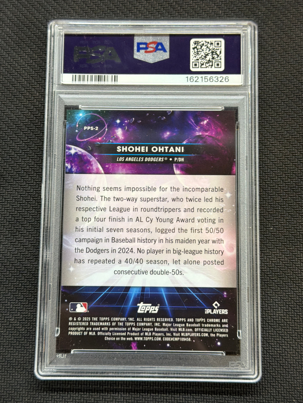 2025 Topps Cosmic Chrome Shohei Ohtani Planetary Pursuit Sun PSA 10 Dodgers