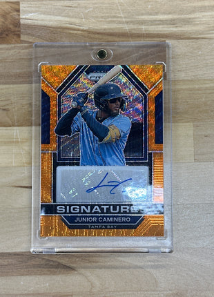 2023 Prizm Junior Caminero Auto Orange Wave /50