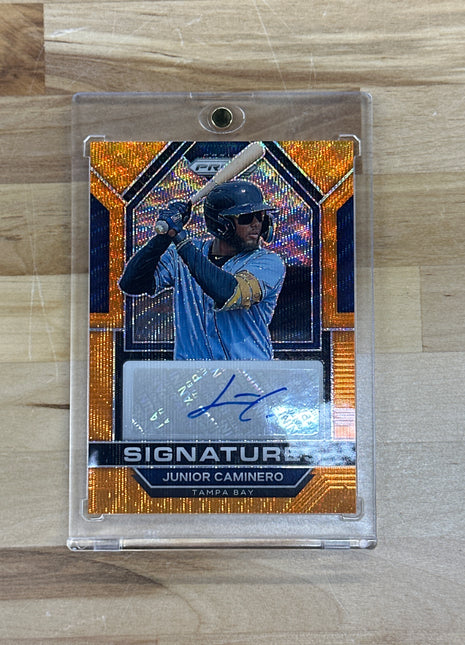 2023 Prizm Junior Caminero Auto Orange Wave /50