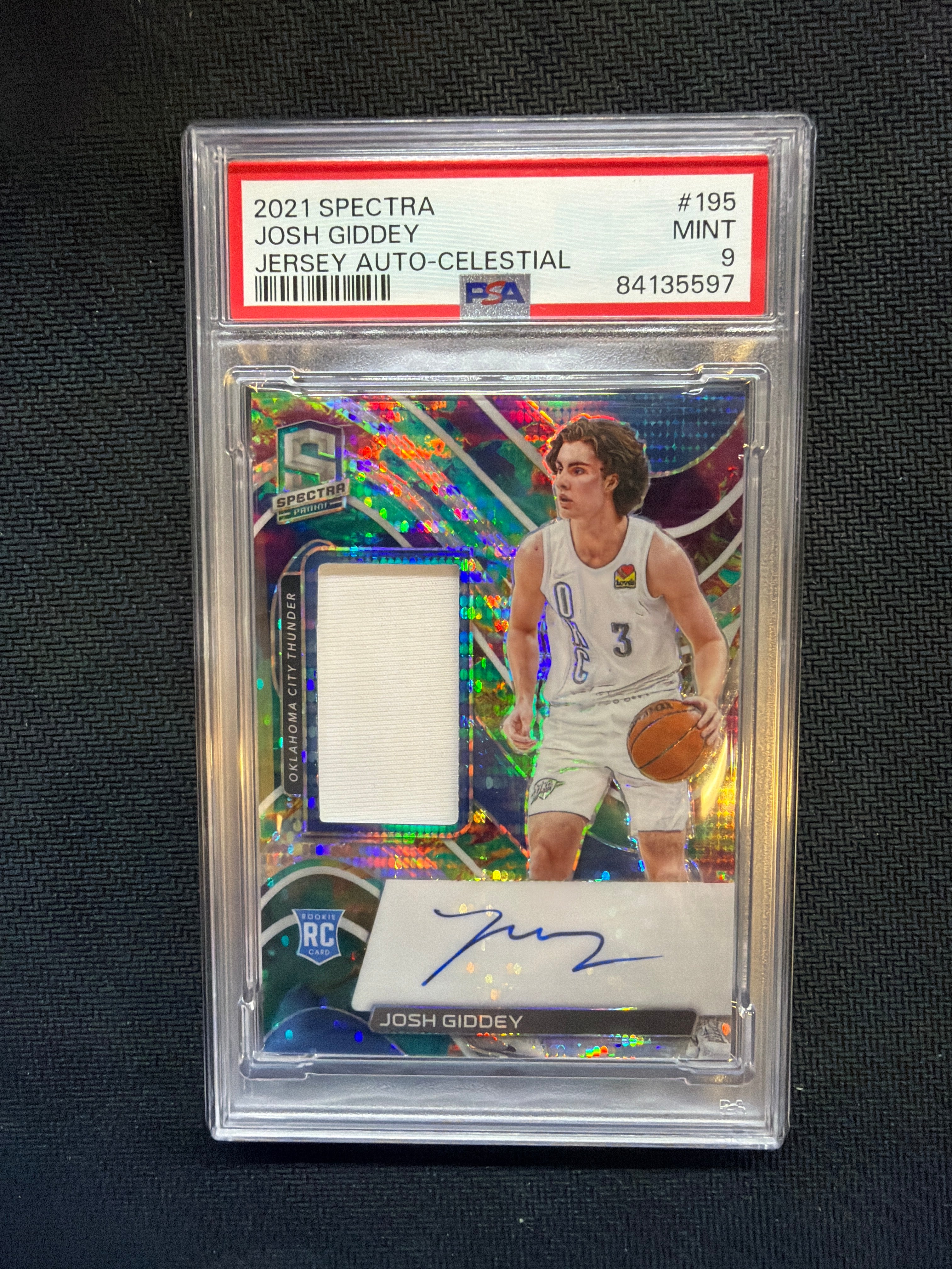 2021 Spectra Josh Giddey Patch Auto /99 PSA 9
