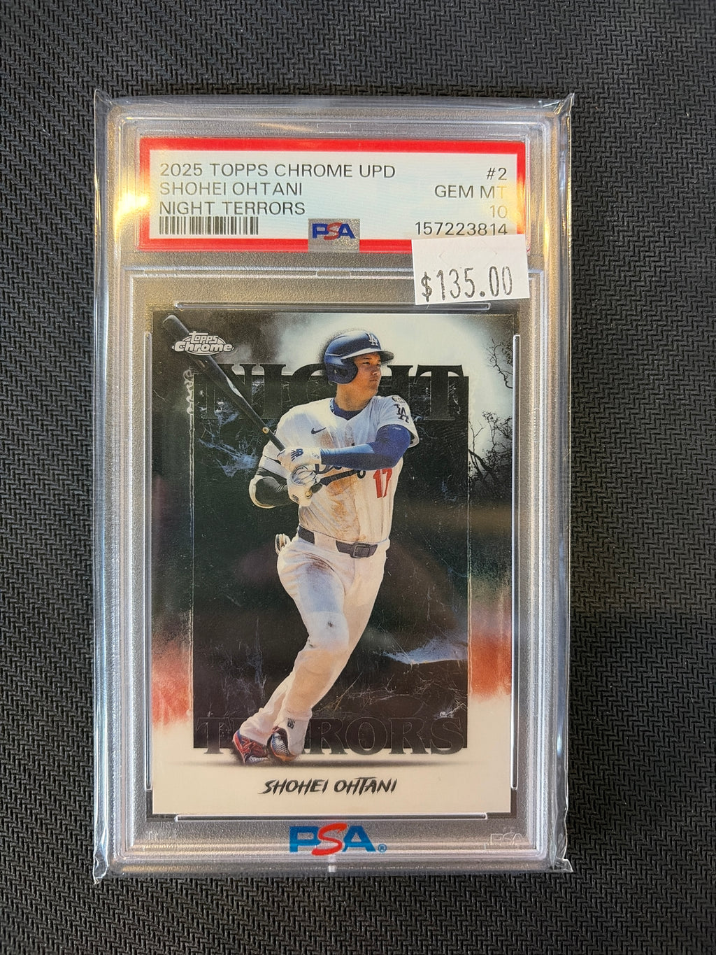 2025 Topps Chrome Update Shohei Ohtani Night Terrors PSA 10 814 Dodgers