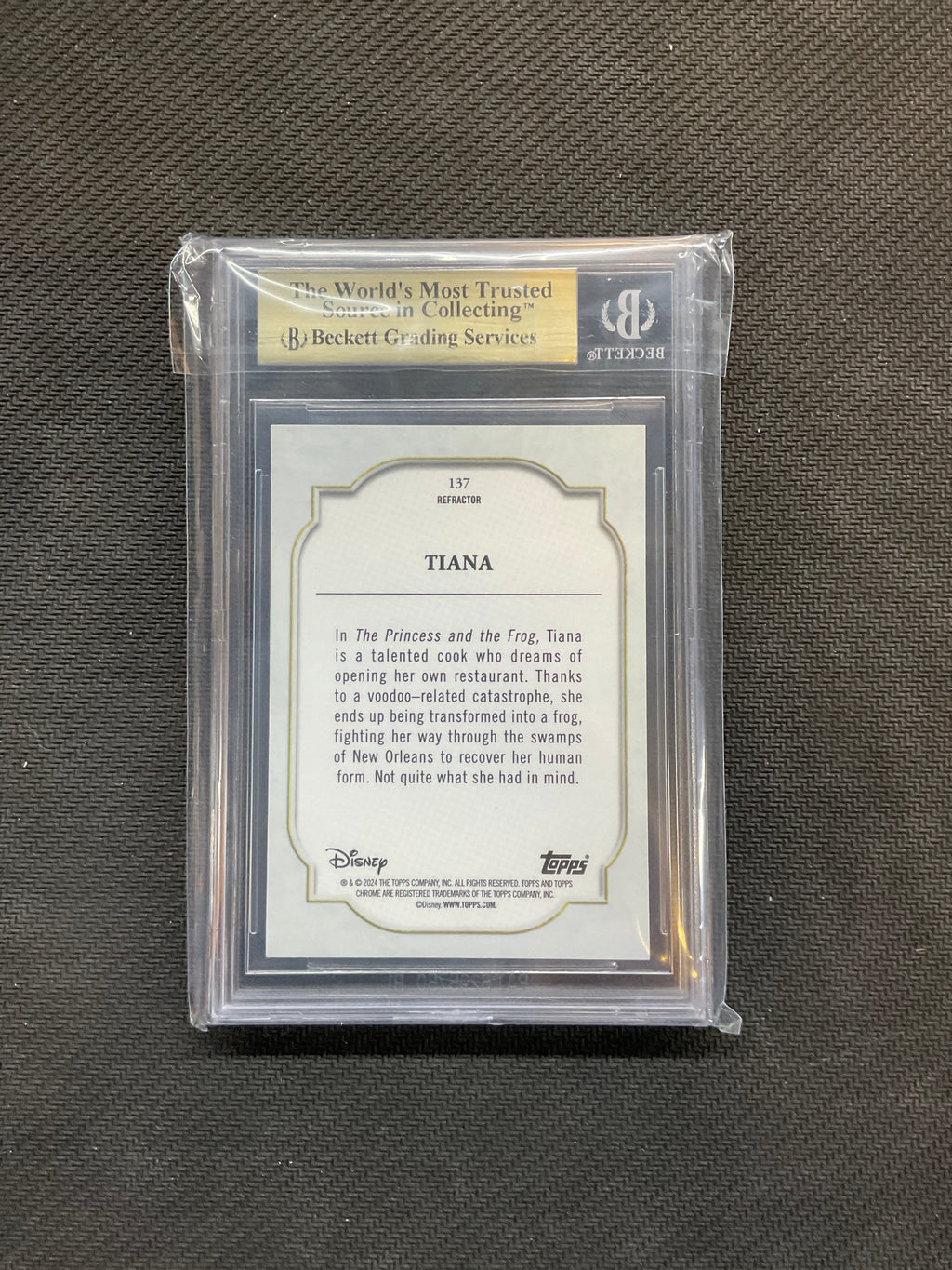 2024 Topps Chrome Disney Tiana Refractor BGS 9.5