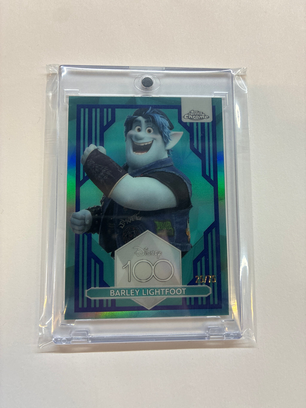 2023 Topps Chrome Disney 100 Barley Lightfoot Light Blue Refractor /75