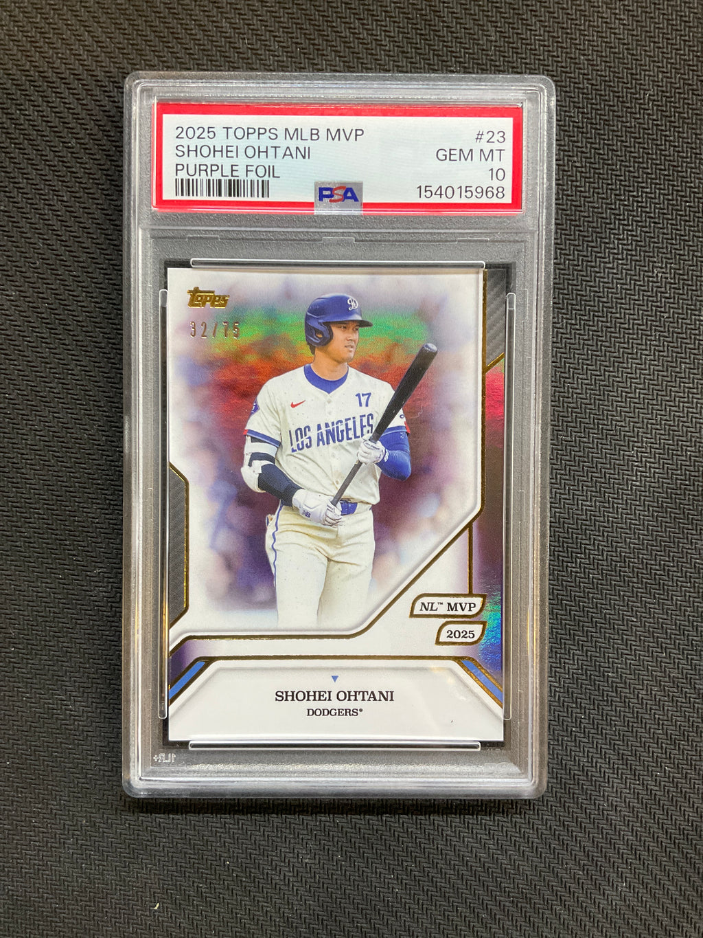 2025 Topps Now Shohei Ohtani Purple Foil /75 PSA 10 968