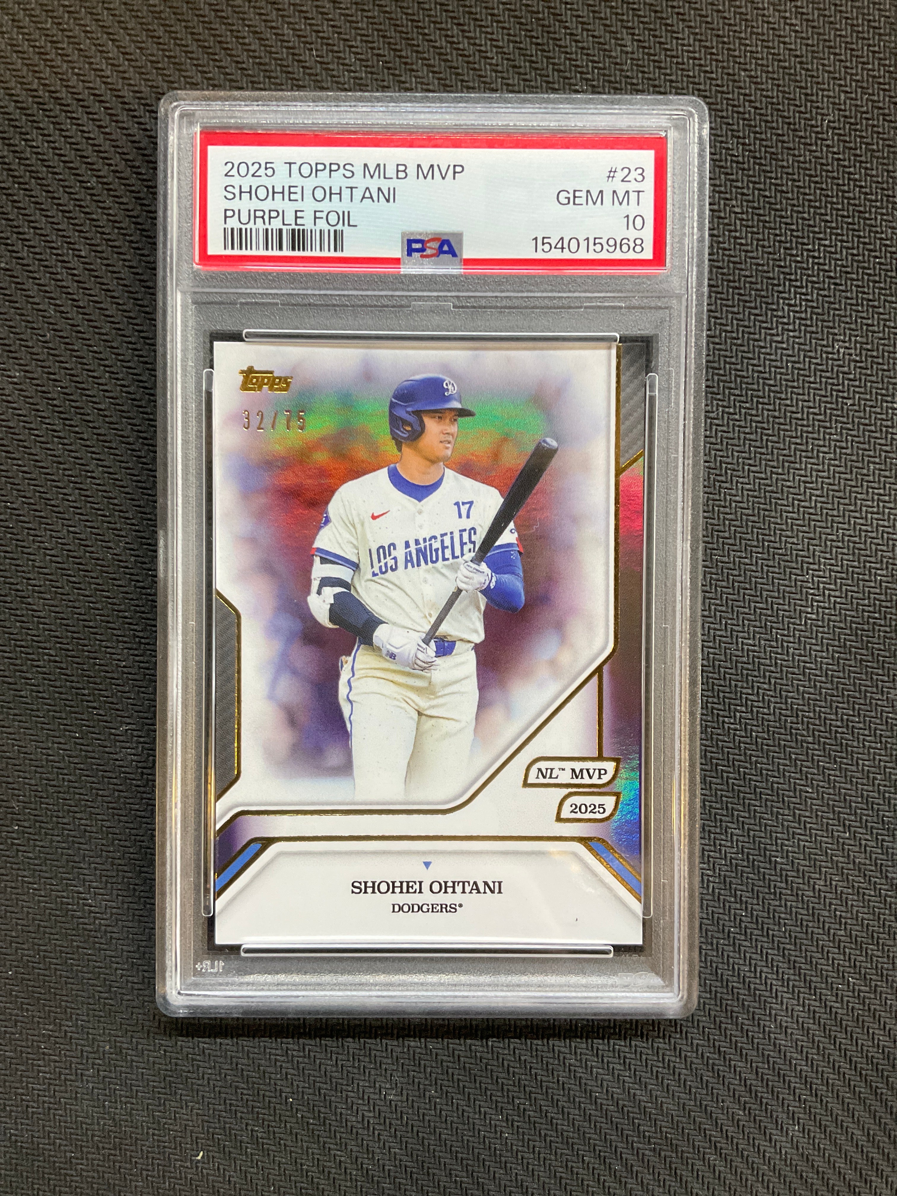 2025 Topps Now Shohei Ohtani Purple Foil /75 PSA 10 968