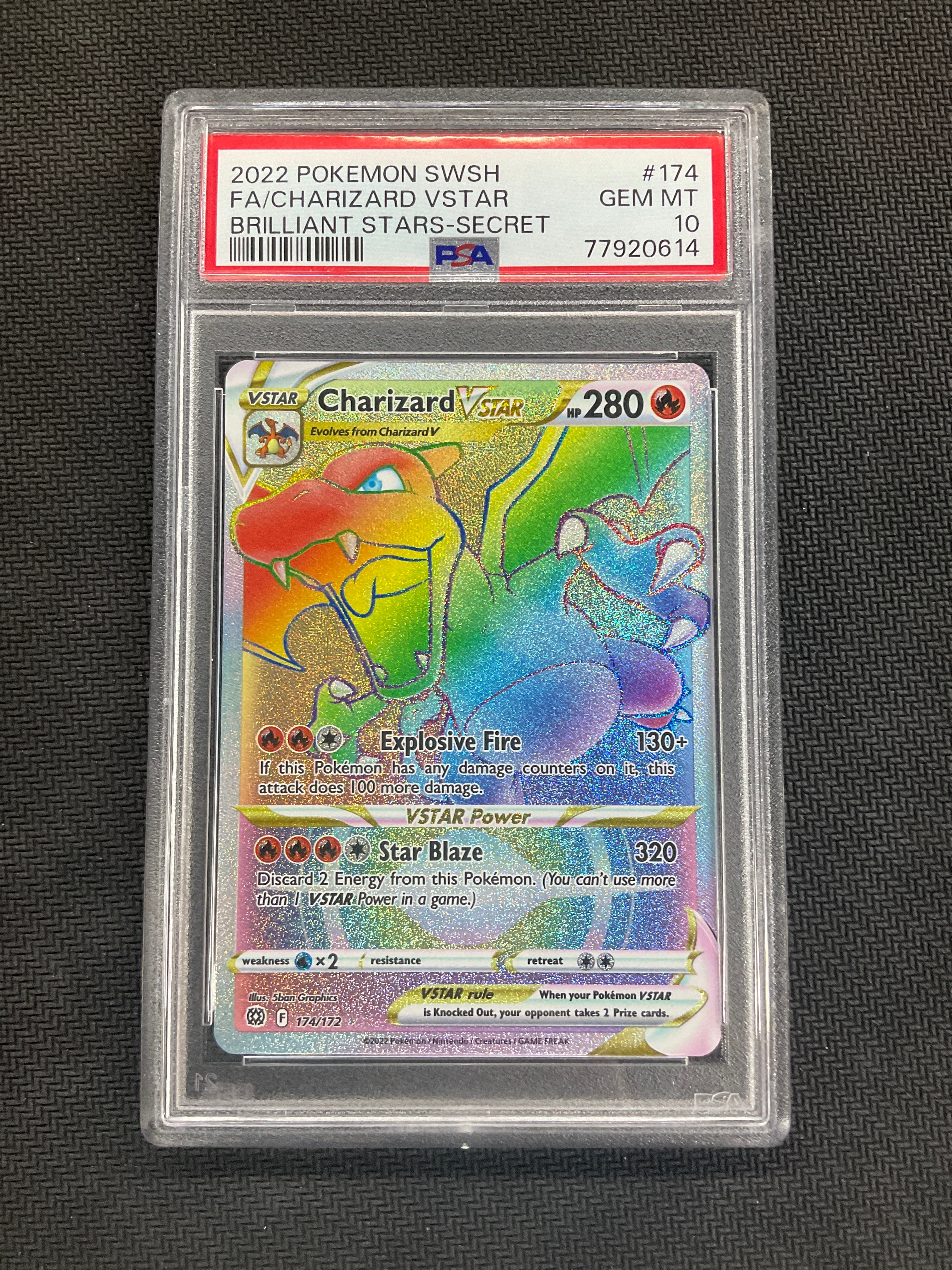 2022 Charzard Vstar 174 PSA 10