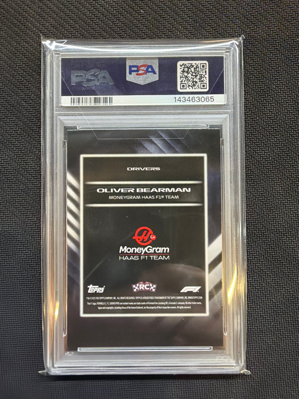 2025 Topps Lights Out Oliver Bearman Drivers PSA 9 Rookie