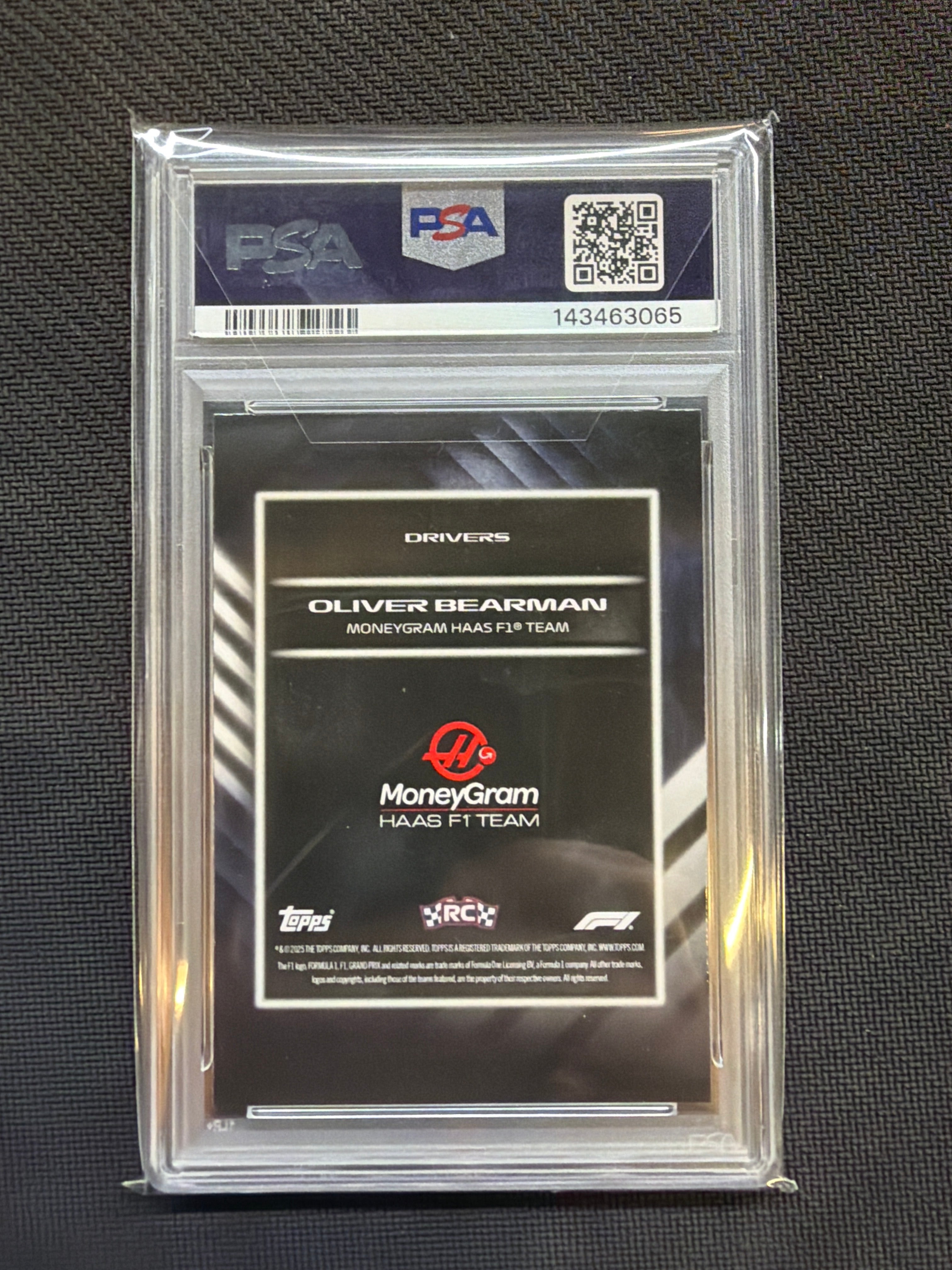 2025 Topps Lights Out Oliver Bearman Drivers PSA 9 Rookie