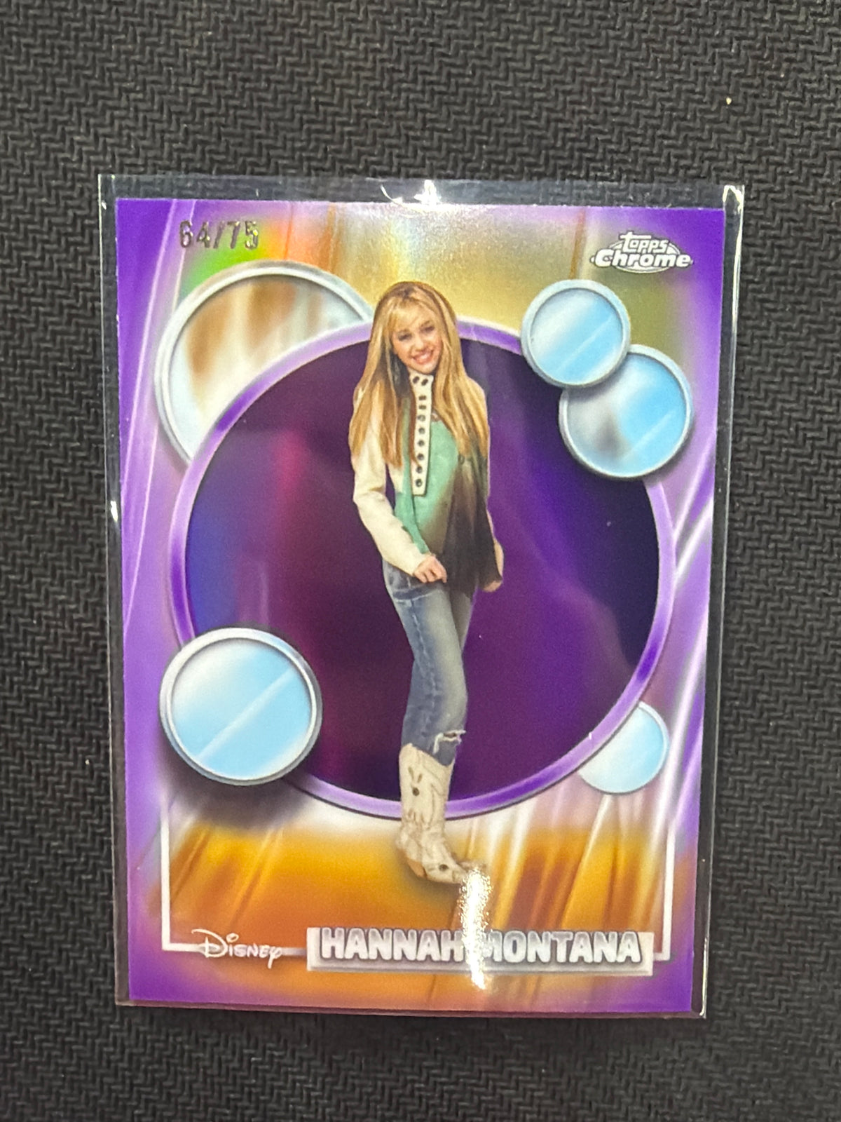 2026 Topps Chrome Disney Hannah Montana Purple /75