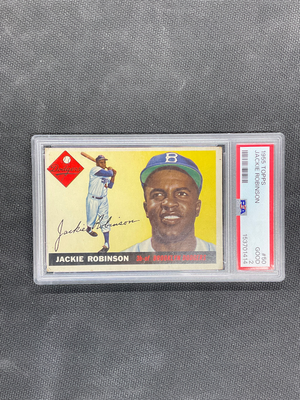 1955 Topps Jackie Robinson #50 PSA 2 Dodgers