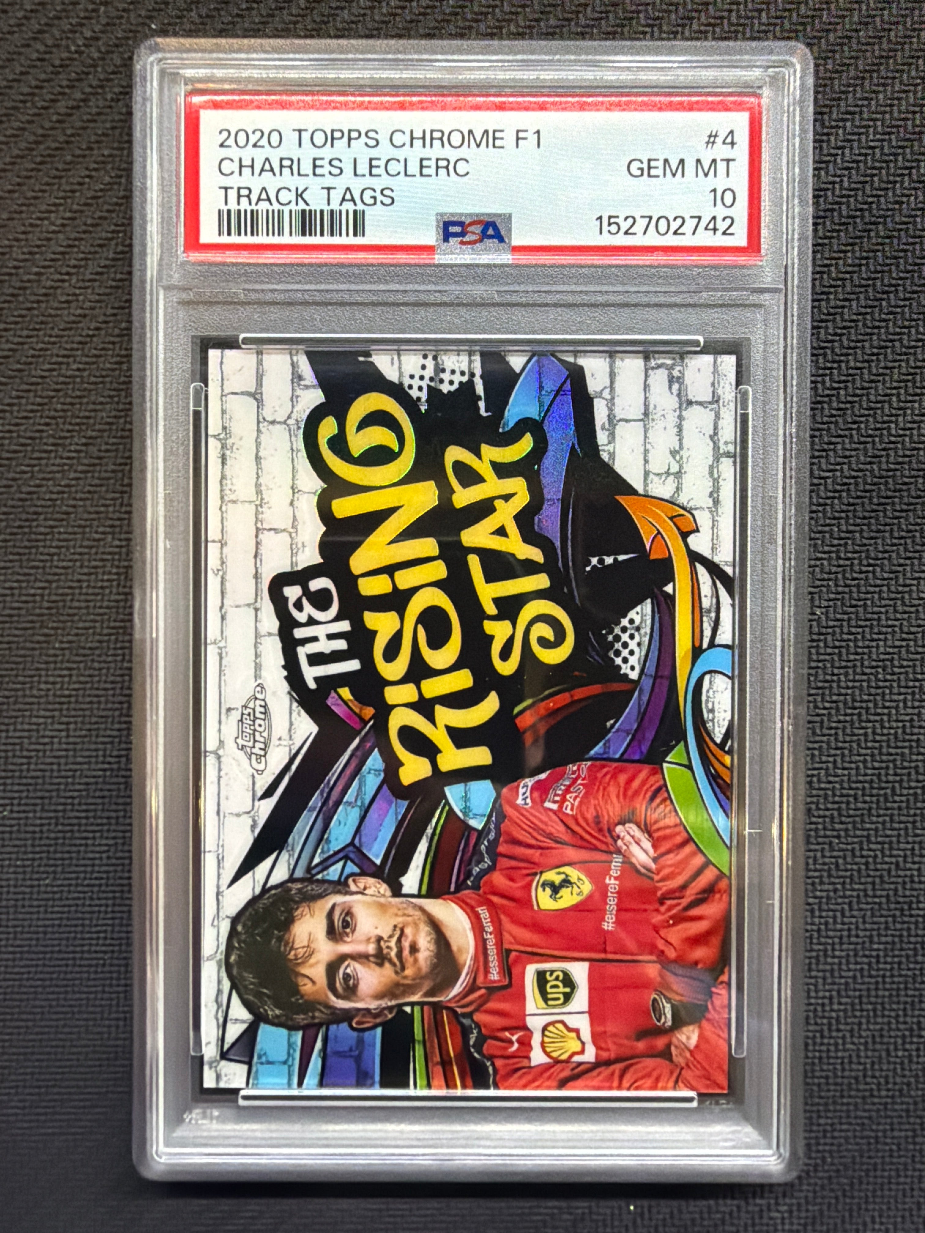 2020 Topps Chrome F1 Charles Leclerc Track Tags #4 PSA 10 Ferrari 742