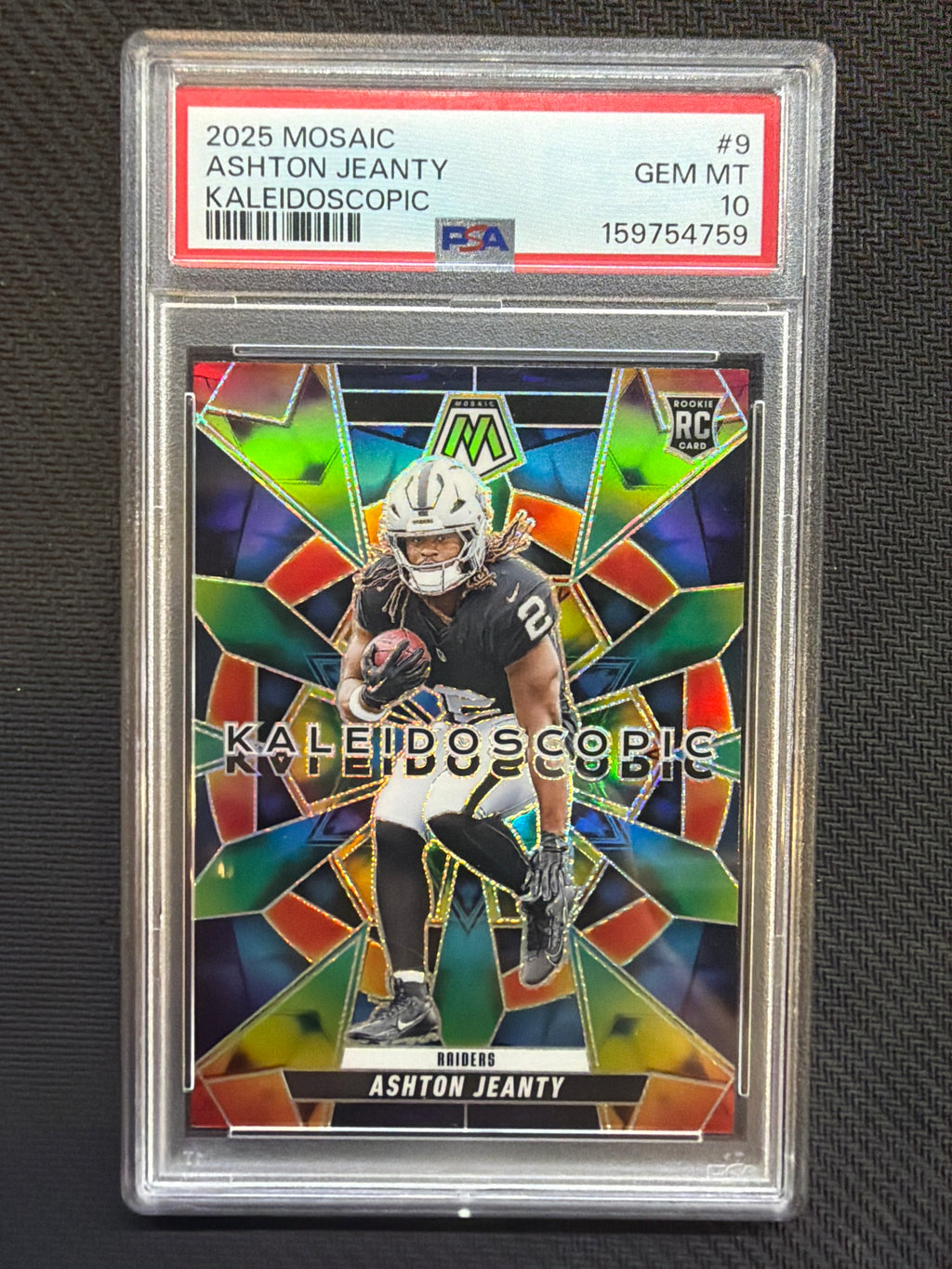 2025 Mosaic Ashton Jeanty Kaleidoscopic Rookie PSA 10 759