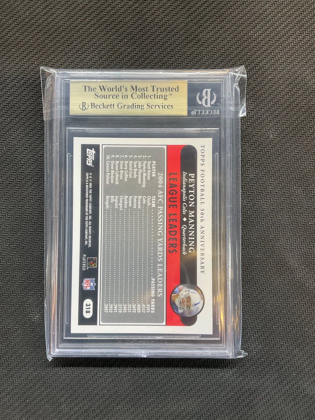 2005 Topps Peyton Manning BGS 9.5 Colts