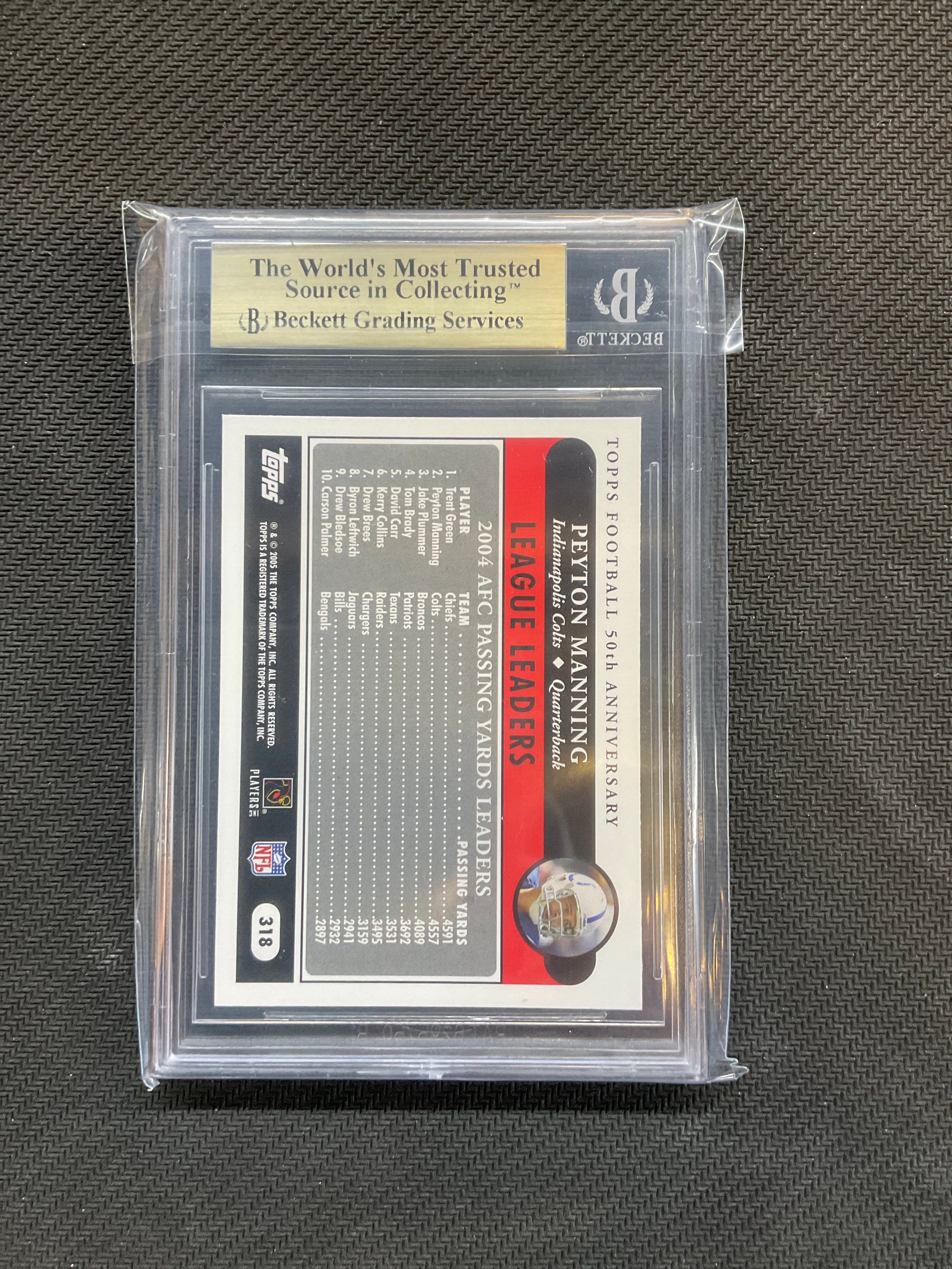 2005 Topps Peyton Manning BGS 9.5 Colts