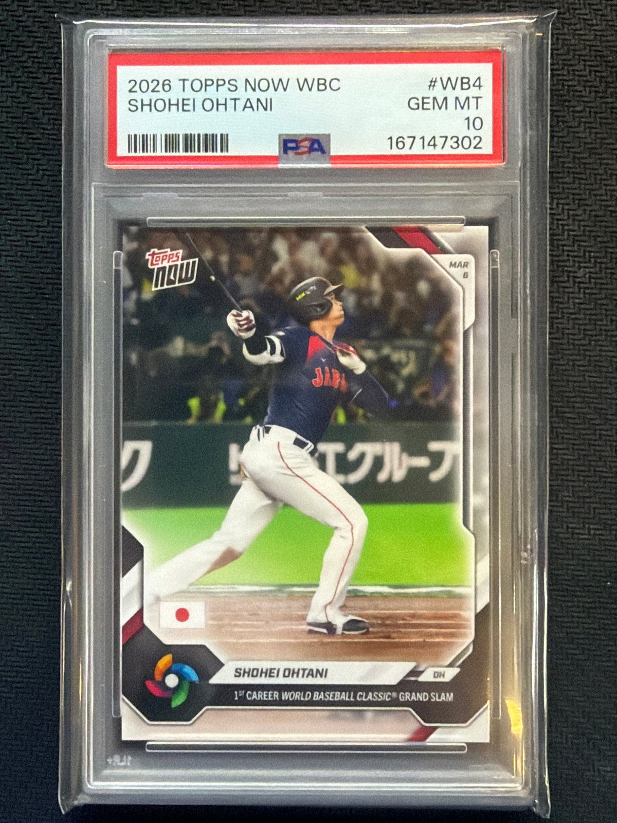 2026 Topps Now WBC Shohei Ohtani 1 WBC Grand Slam PSA 10 302
