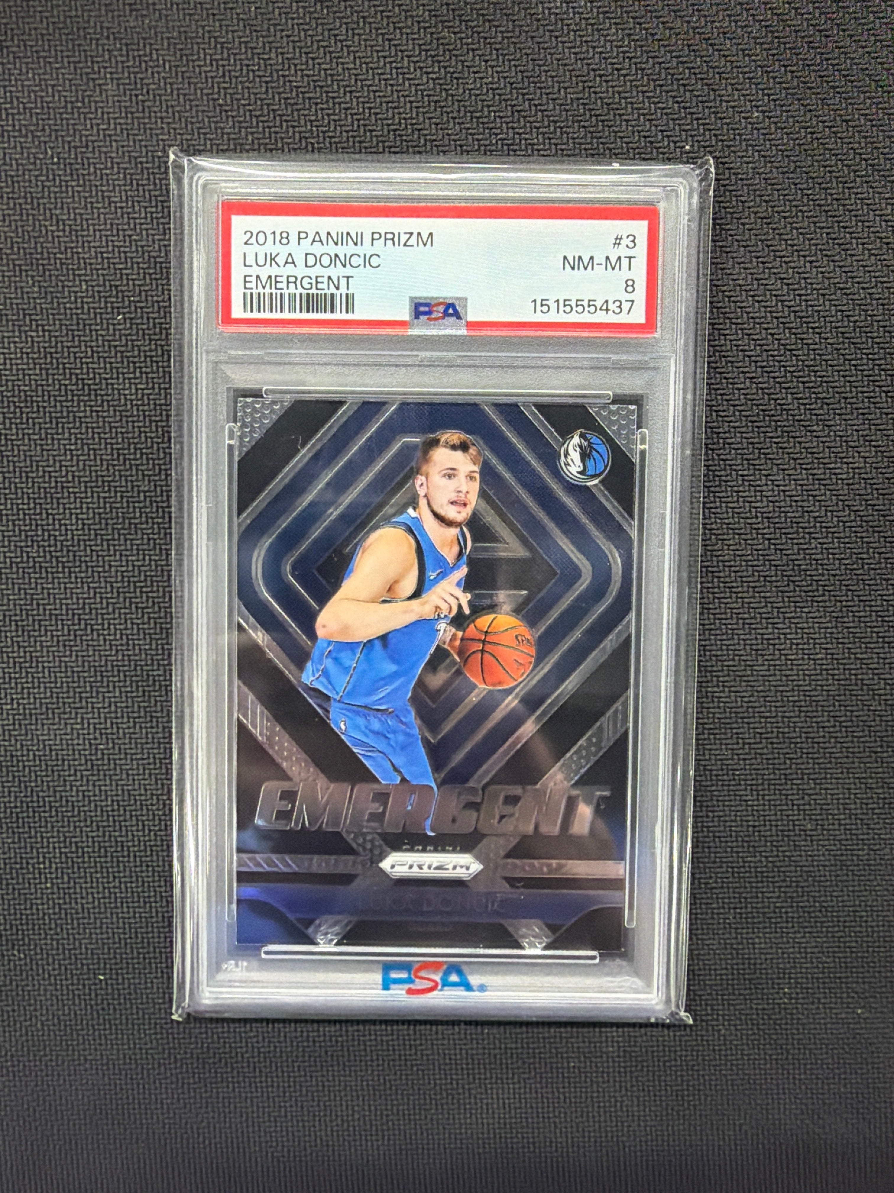 2018 Prizm Luka Doncic Emergent Rookie PSA 8