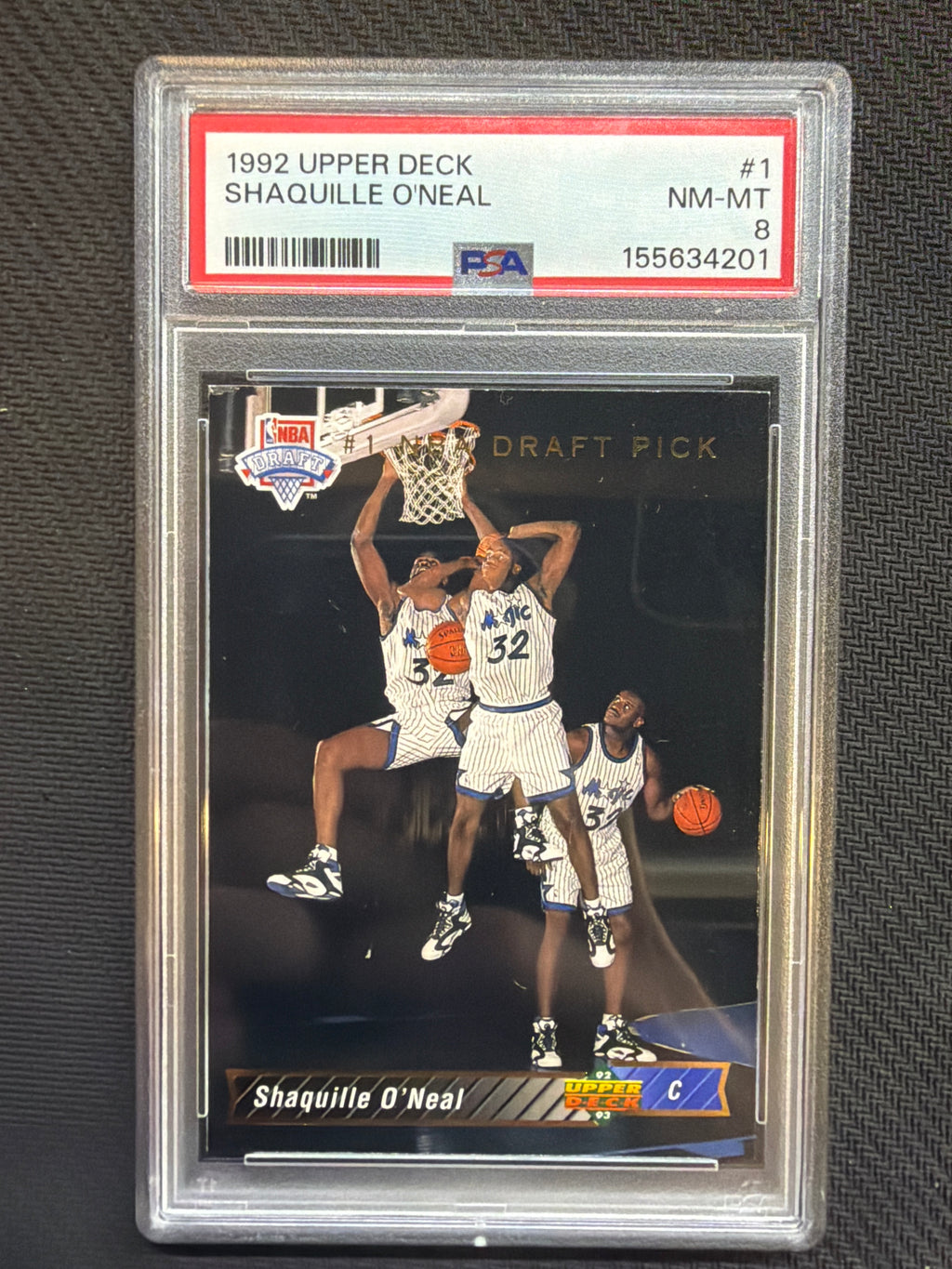1992 Upper Deck Shaquille O'Neal Rookie PSA 8 Magic