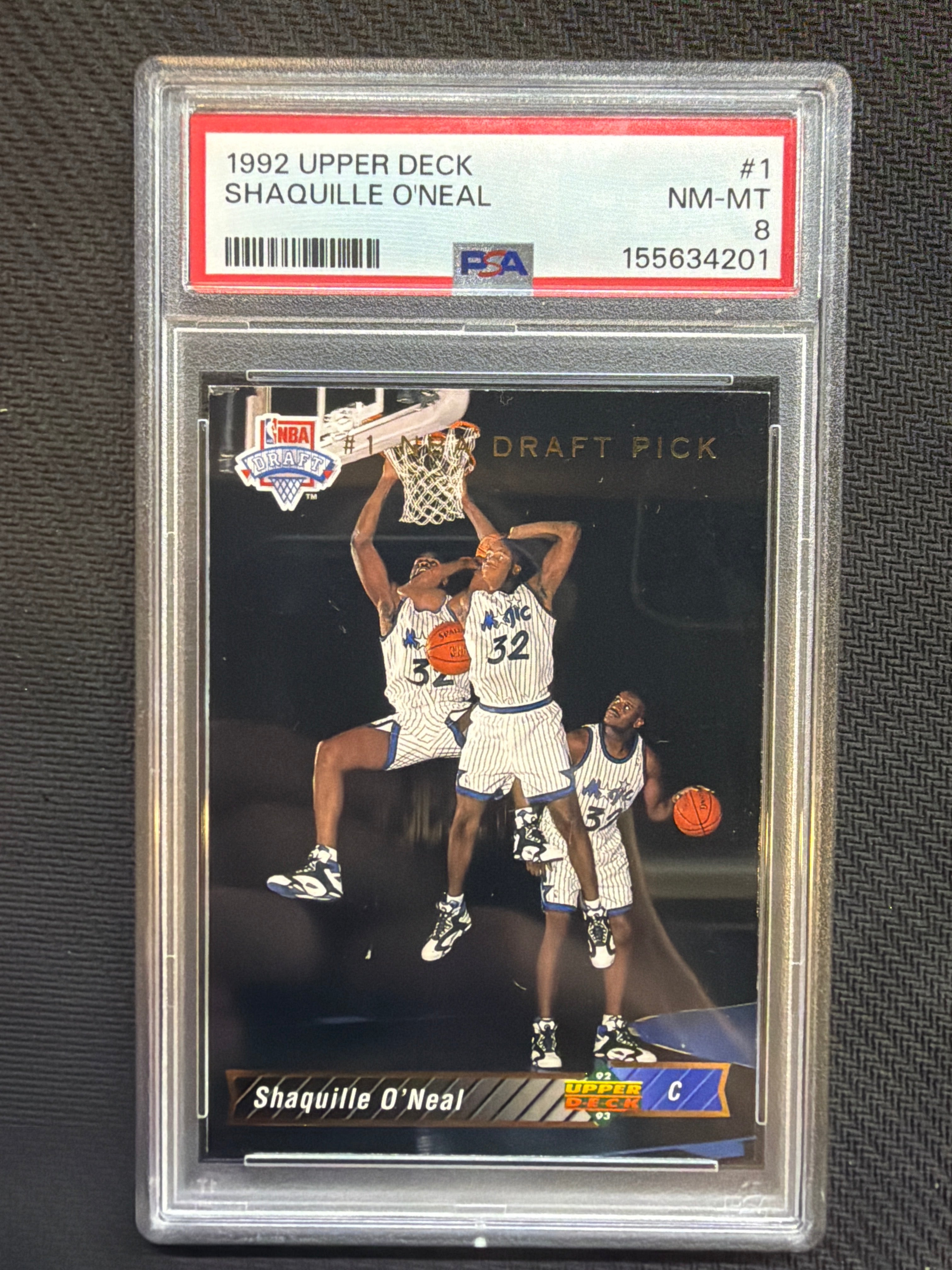 1992 Upper Deck Shaquille O'Neal Rookie PSA 8 Magic