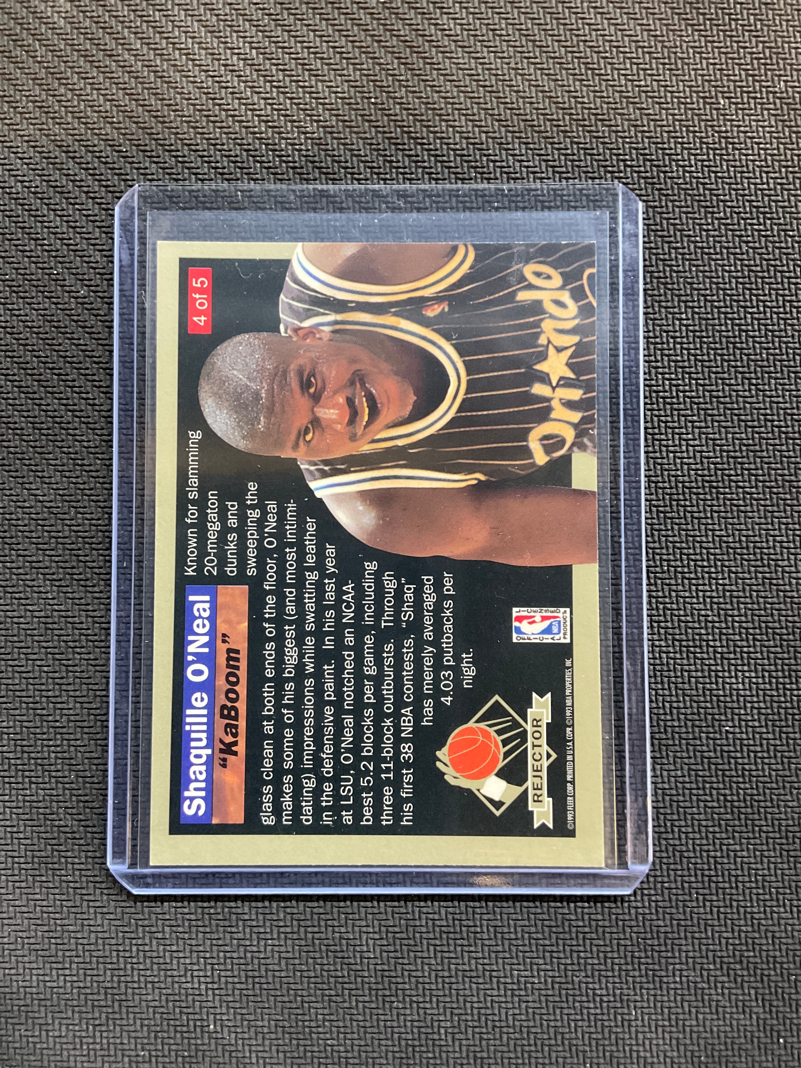 1992 Fleer Ultra Shaquille O'Neal Rookie Rejector Magic