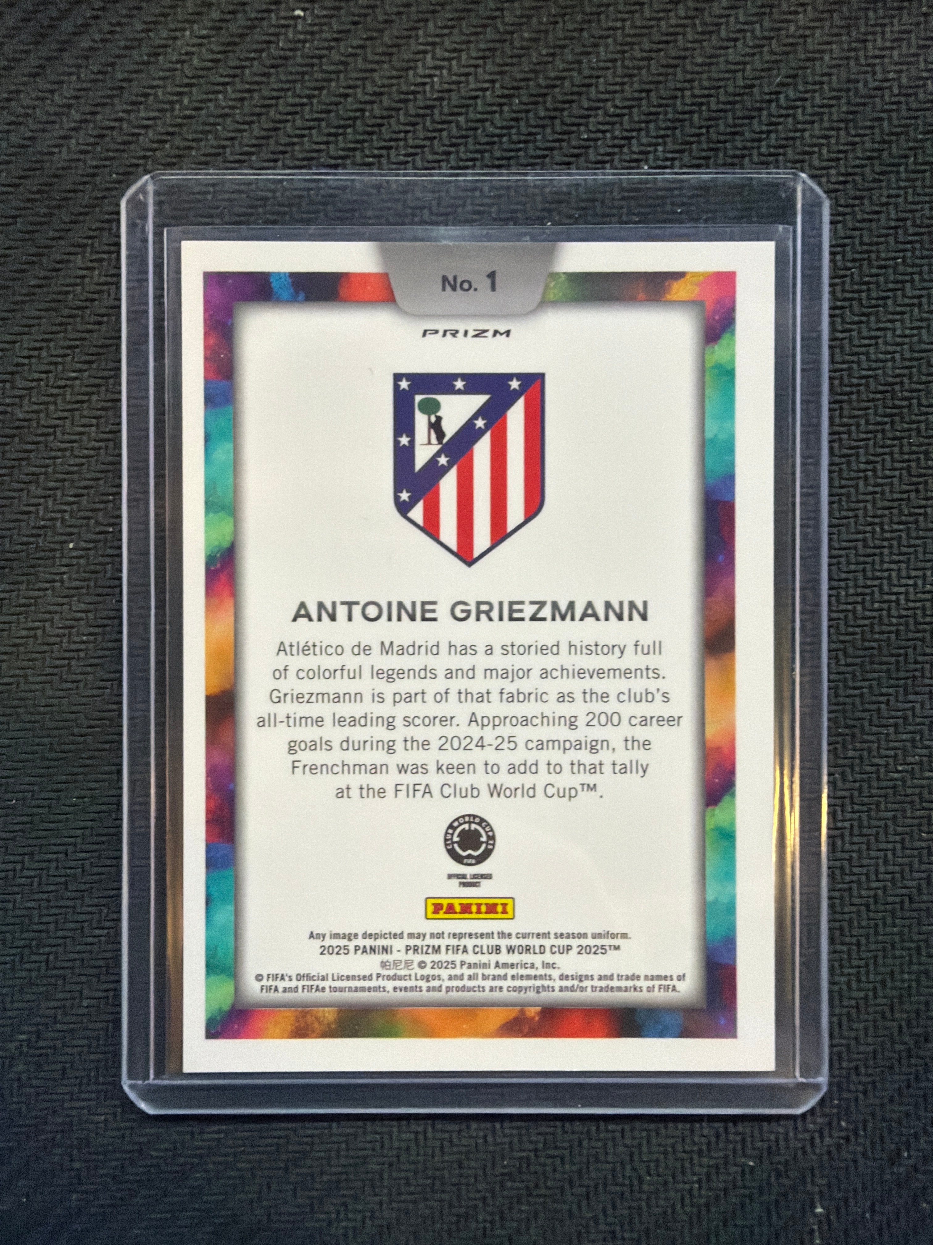 2025 Panini Prizm FIFA Club World Cup Antoine Griezmann Color Blast #1