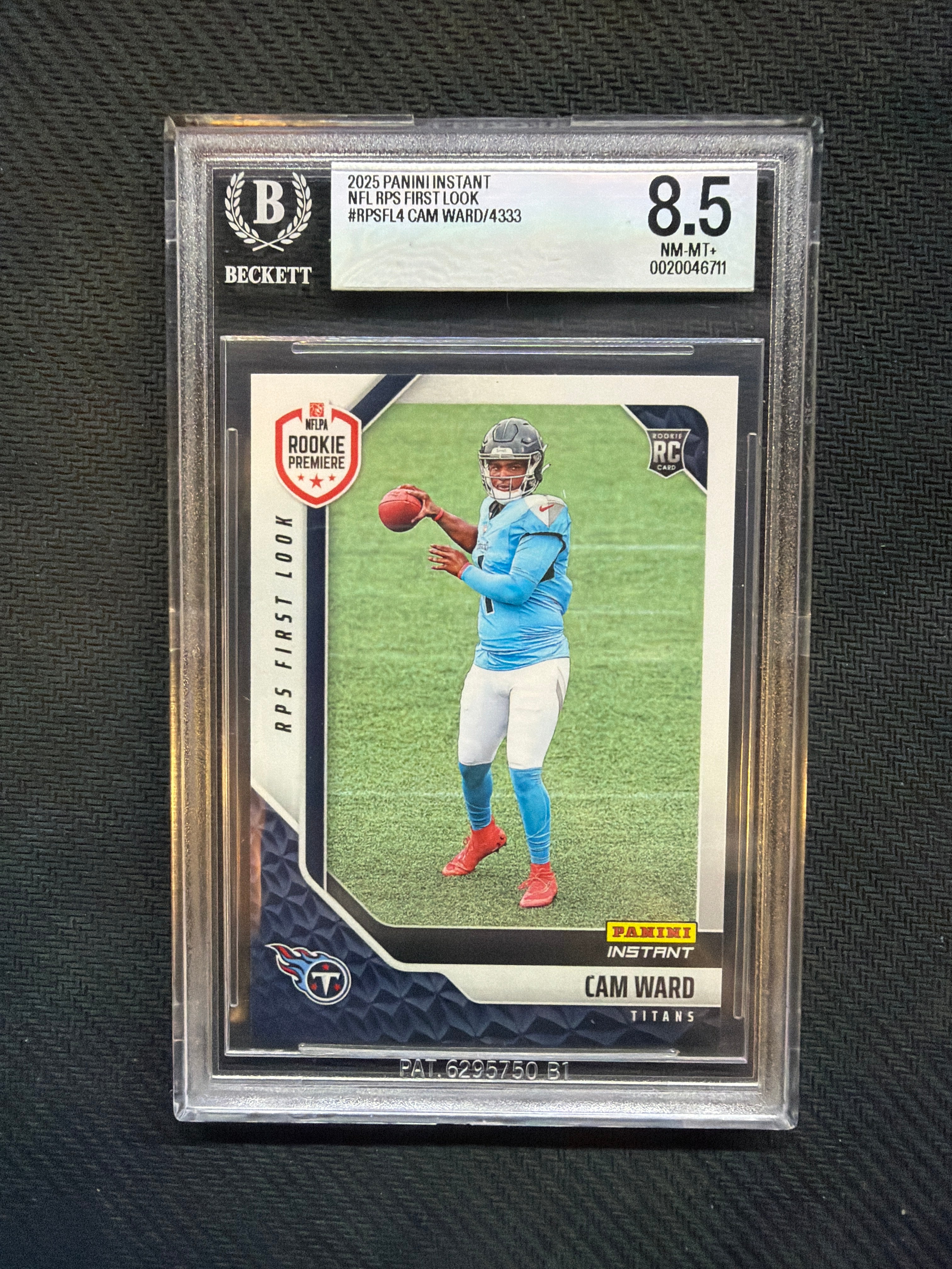 2025 Panini Instant Cam Ward Rookie BGS 8.5 Titans 711