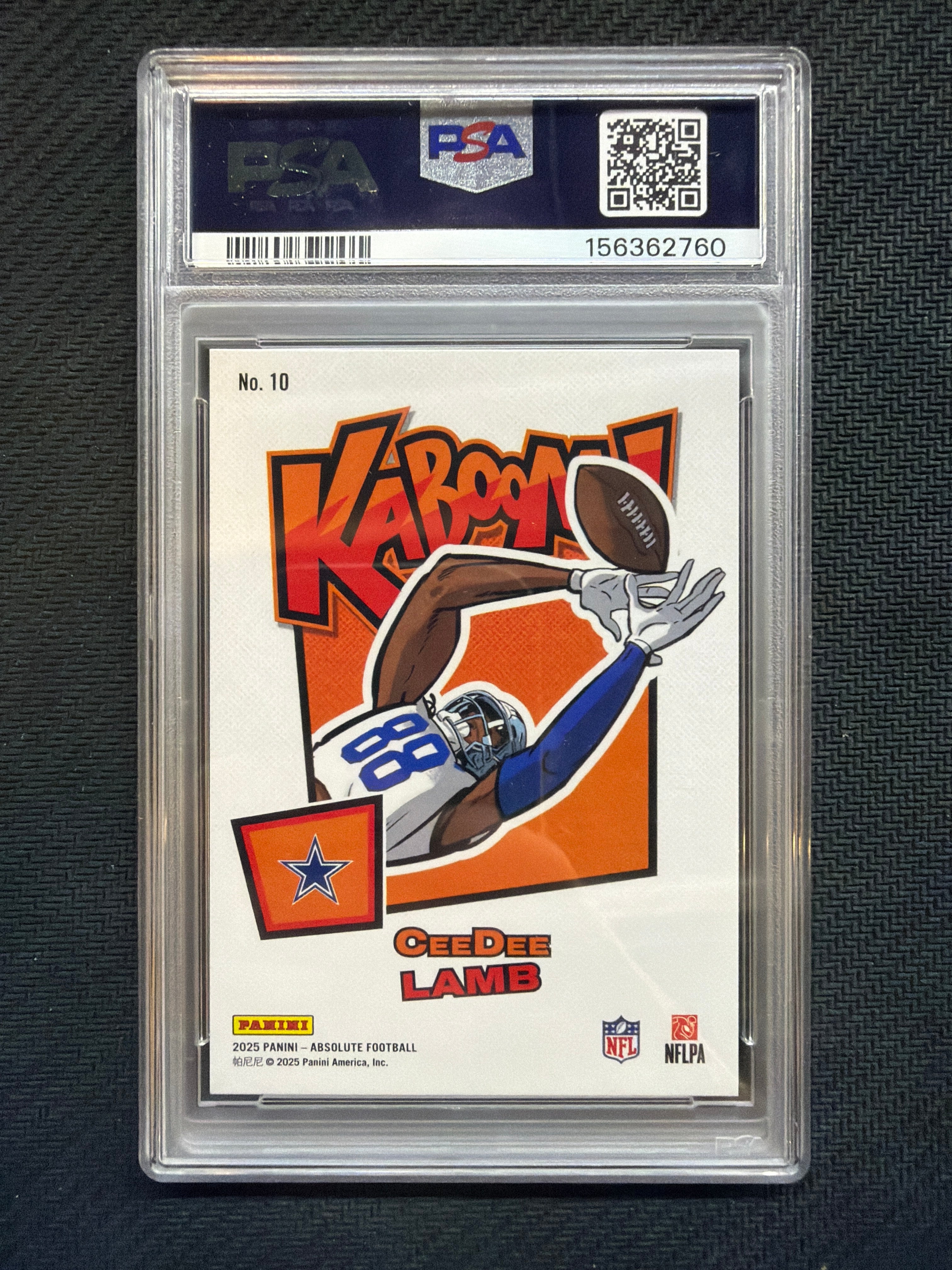 2025 Absolute CeeDee Lamb Kaboom! Horizontal PSA 10 Cowboys
