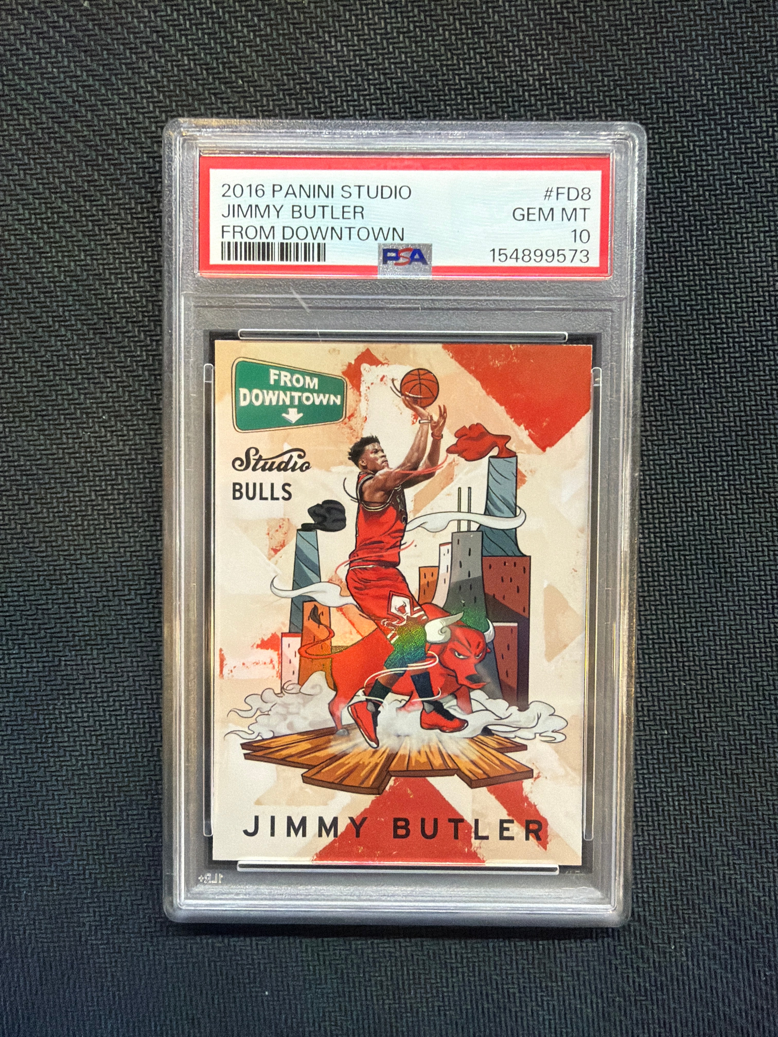 2016 Panini Studio Jimmy Butler From Downtown! PSA 10 Bulls