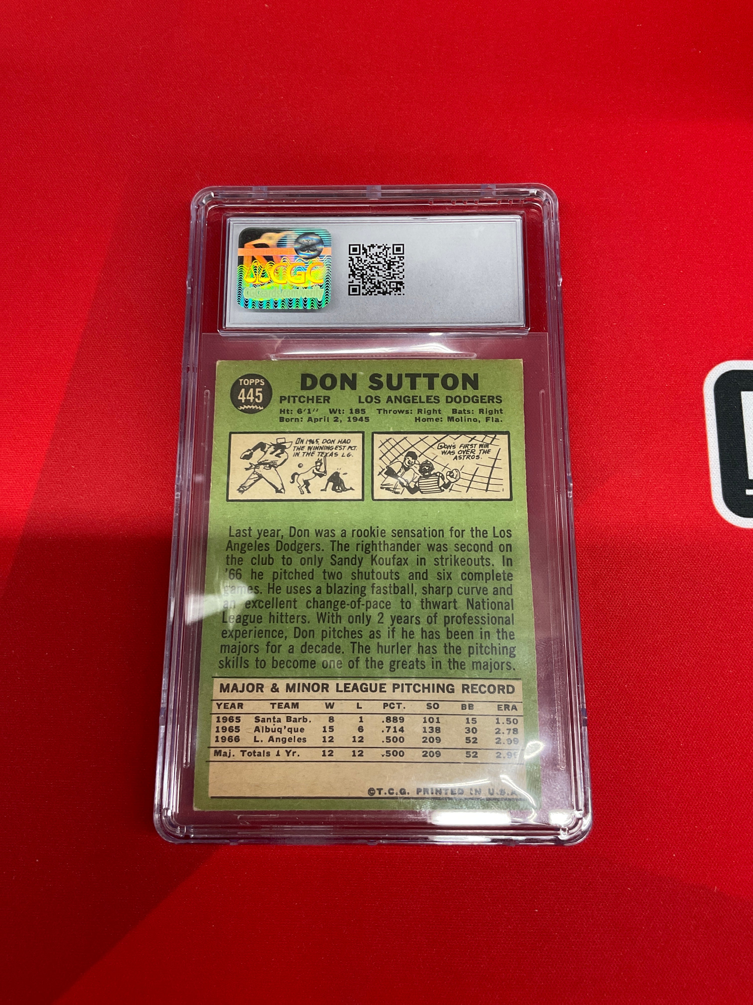 1967 Topps #445 Don Sutton CGC 5 Dodgers