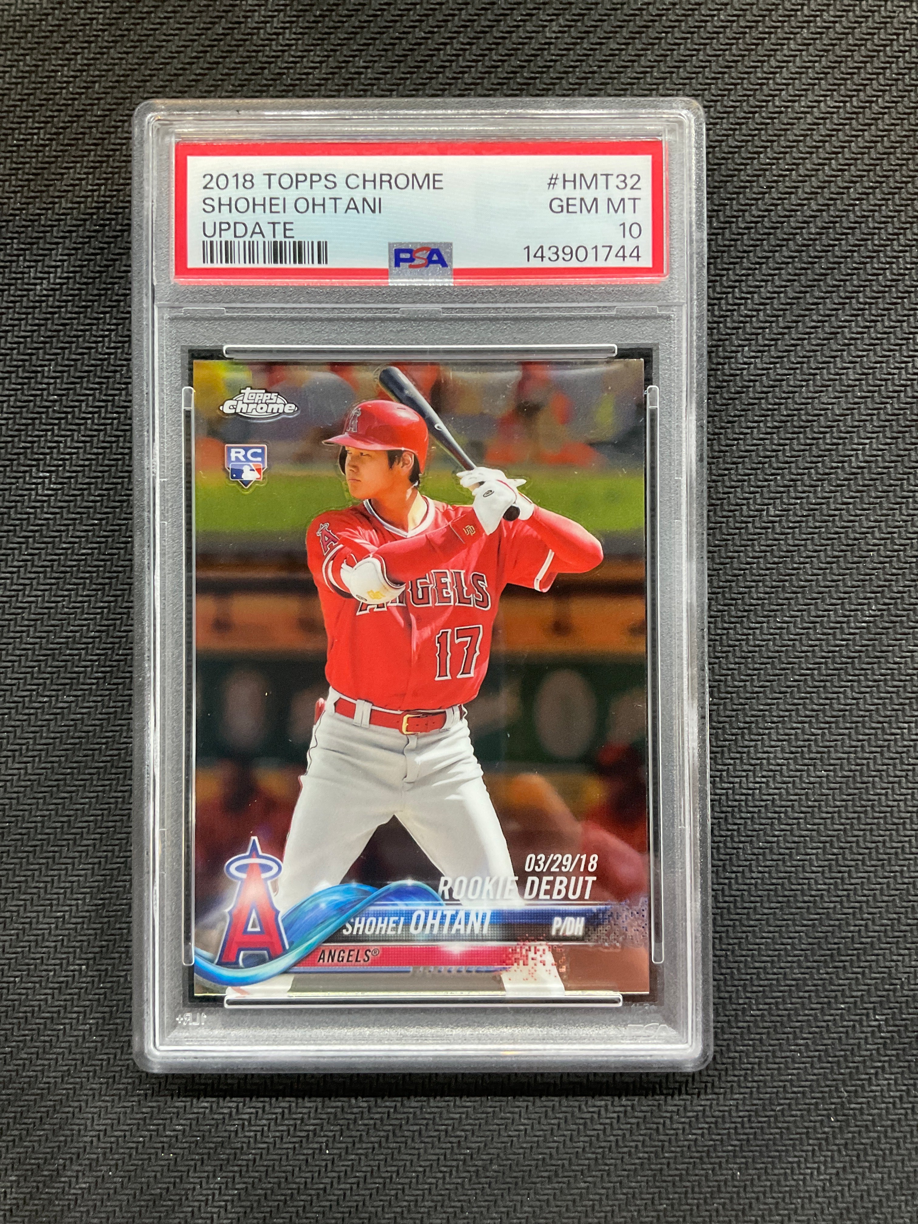 2018 Topps Chrome Update Shohei Ohtani #HMT32 Rookie PSA 10 744 Dodgers