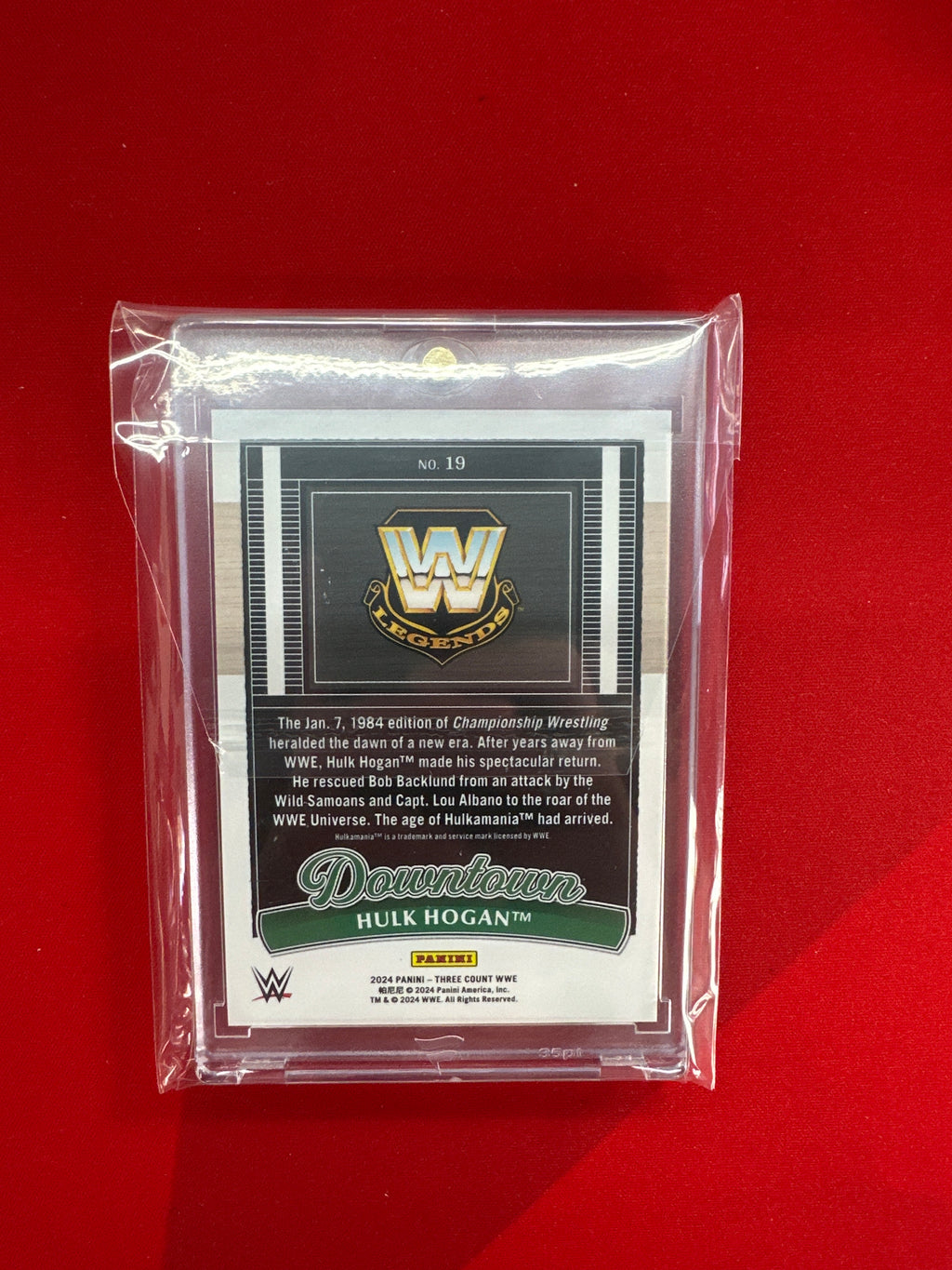 2024 Panini Three WWE Hulk Hogan Downtown!