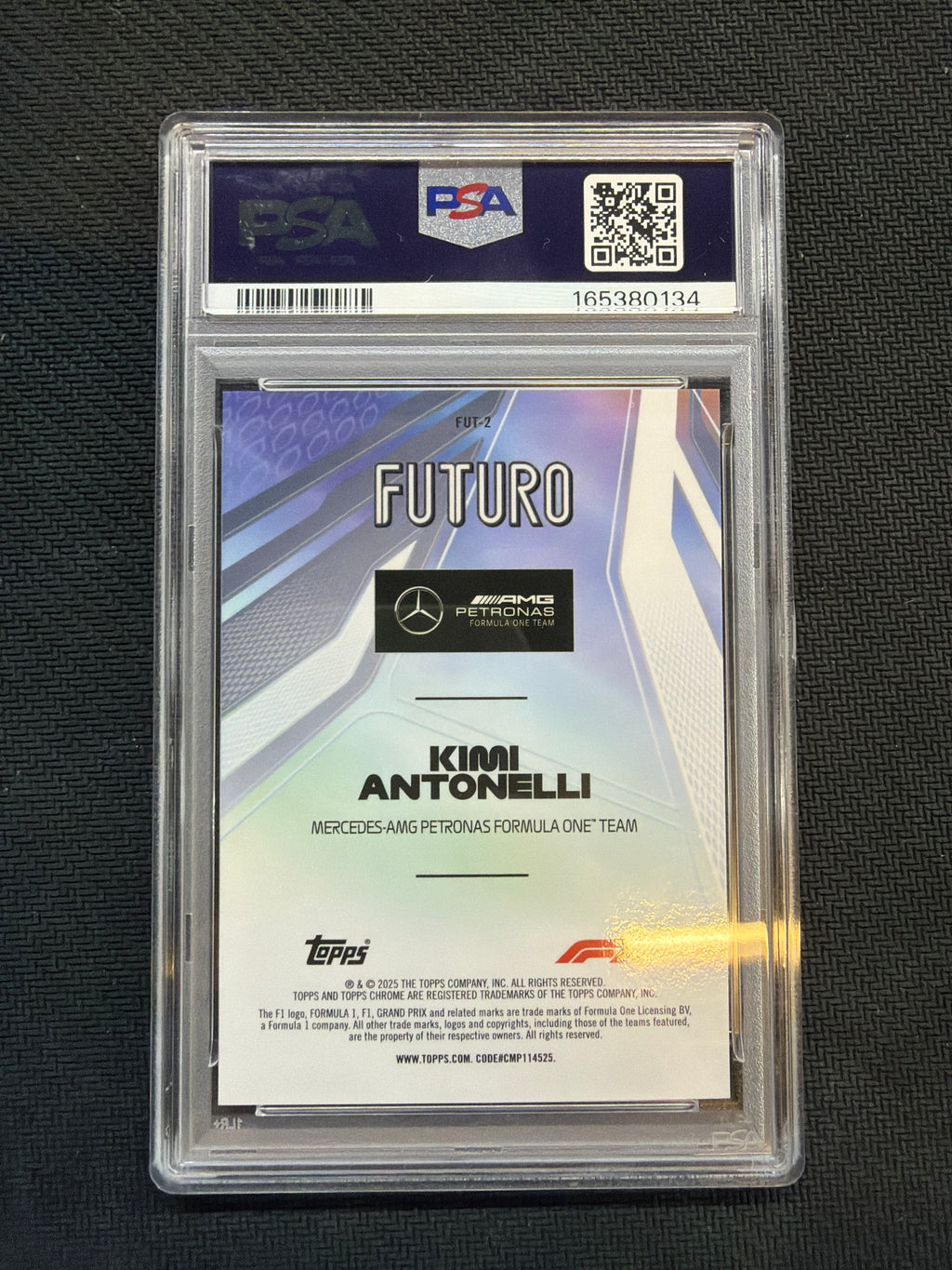 2025 Topps Chrome F1 Kimi Antonelli Futuro Rookie PSA 10 Mercedes 134