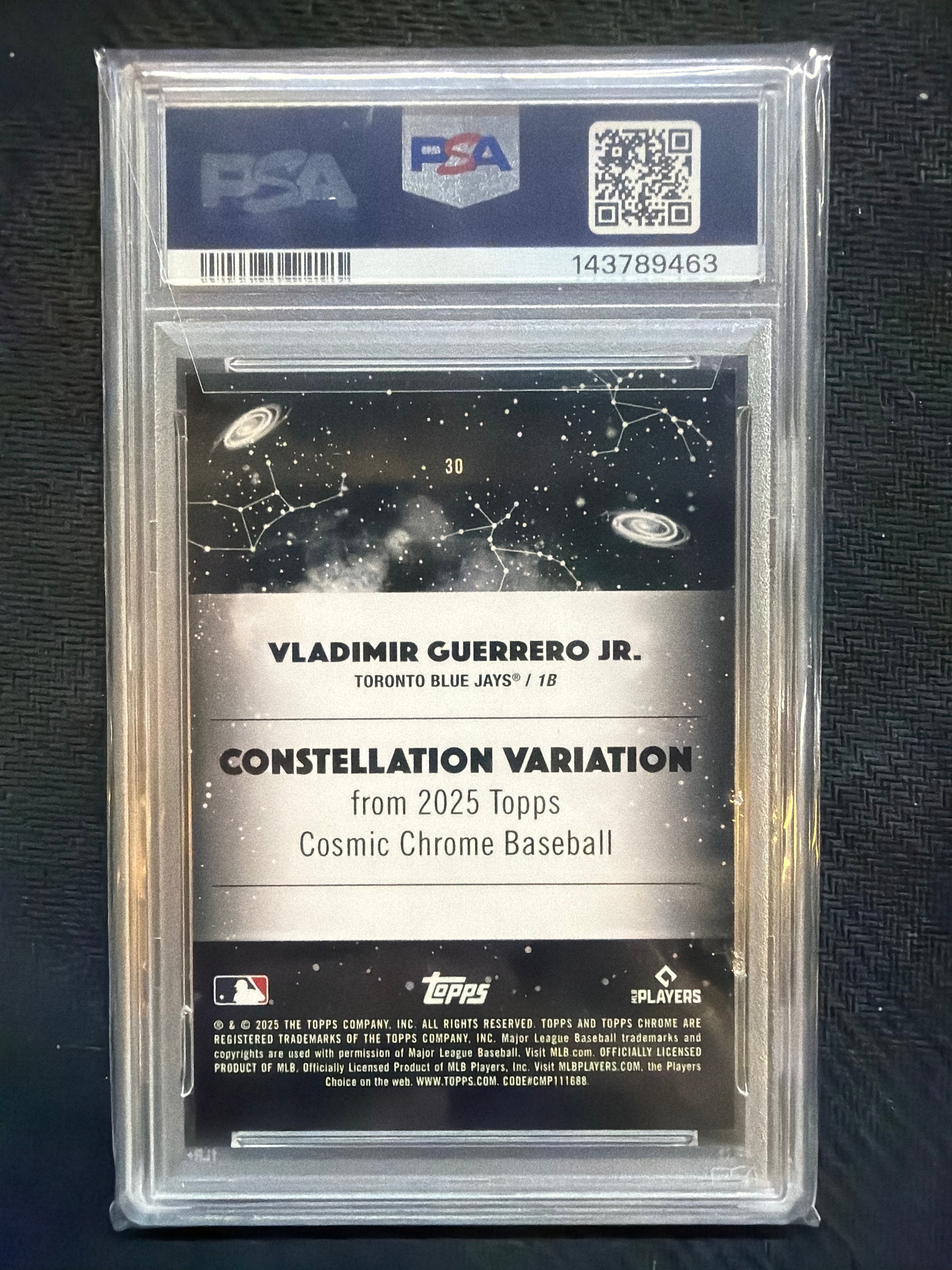 2025 Topps Chrome Cosmic Vladimir Guerrero Jr. Constellation Variation PSA 10 463