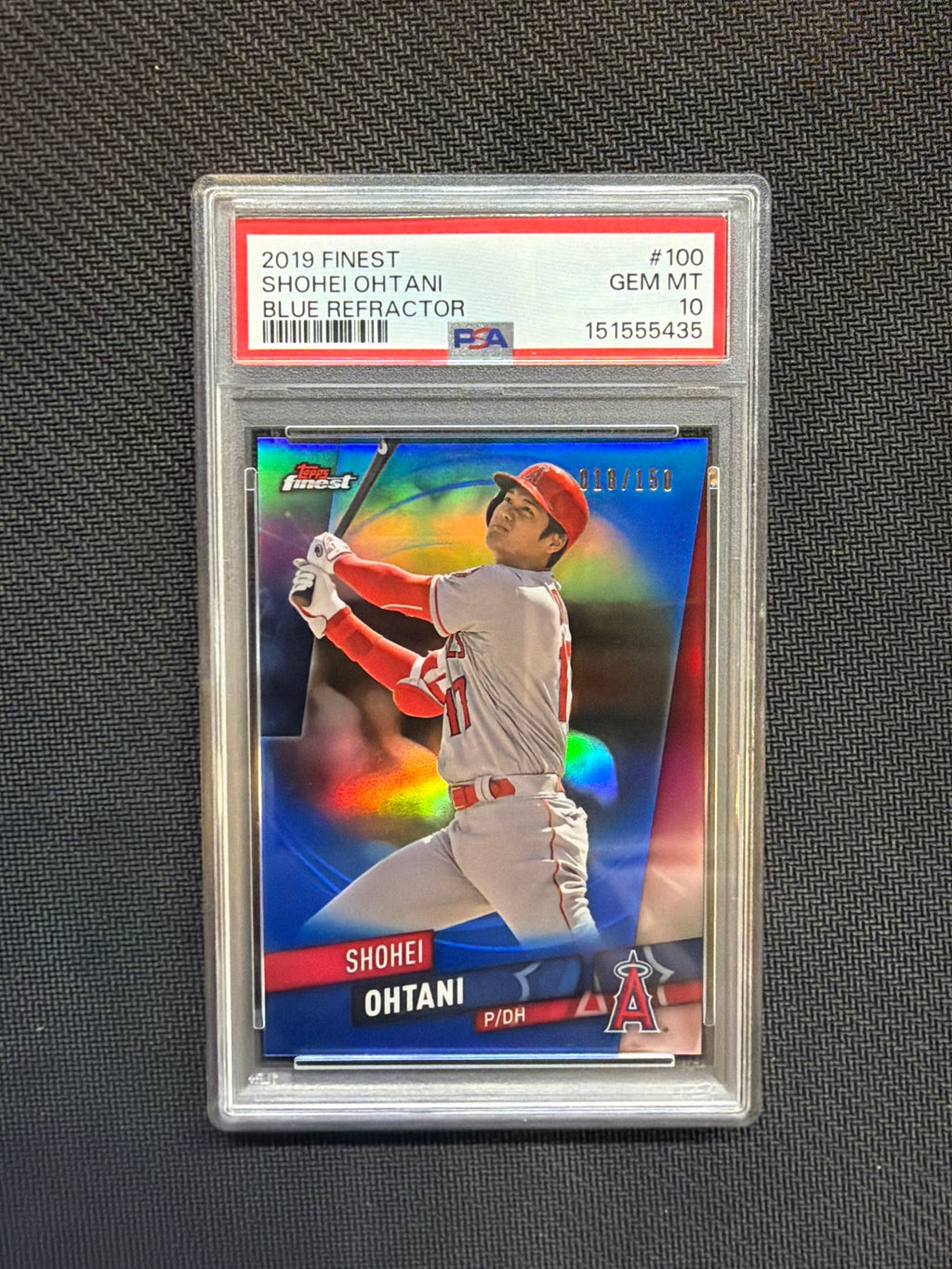 2019 Topps Finest Shohei Ohtani Blue /150 PSA 10 Angels