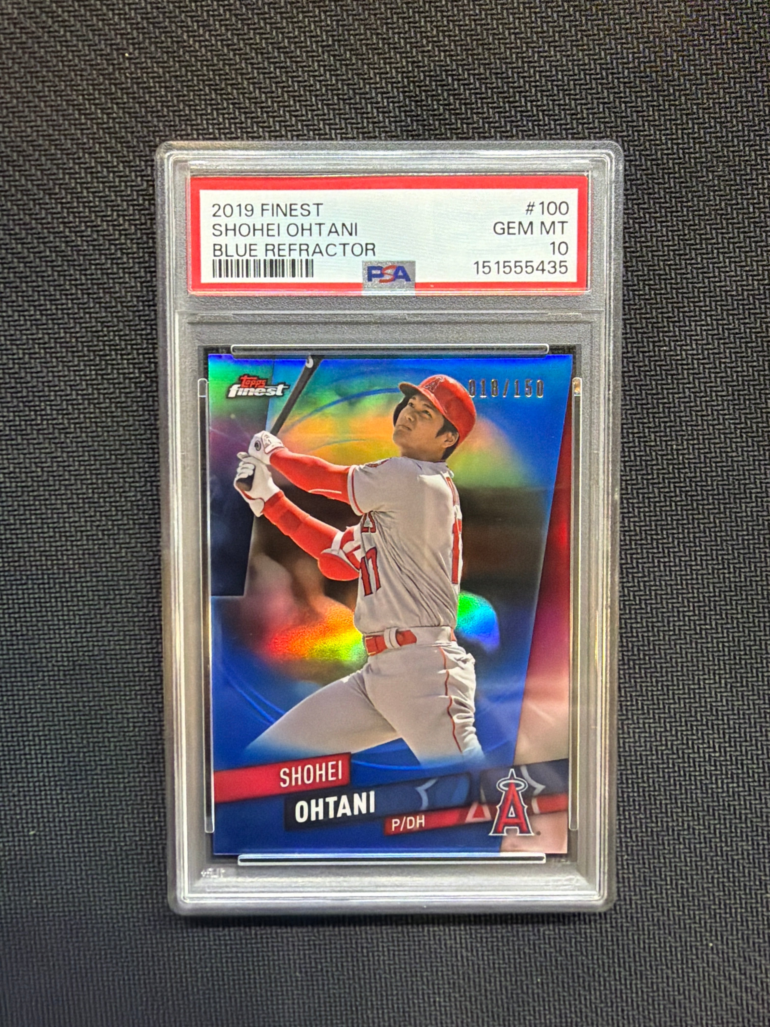 2019 Topps Finest Shohei Ohtani Blue /150 PSA 10 Angels