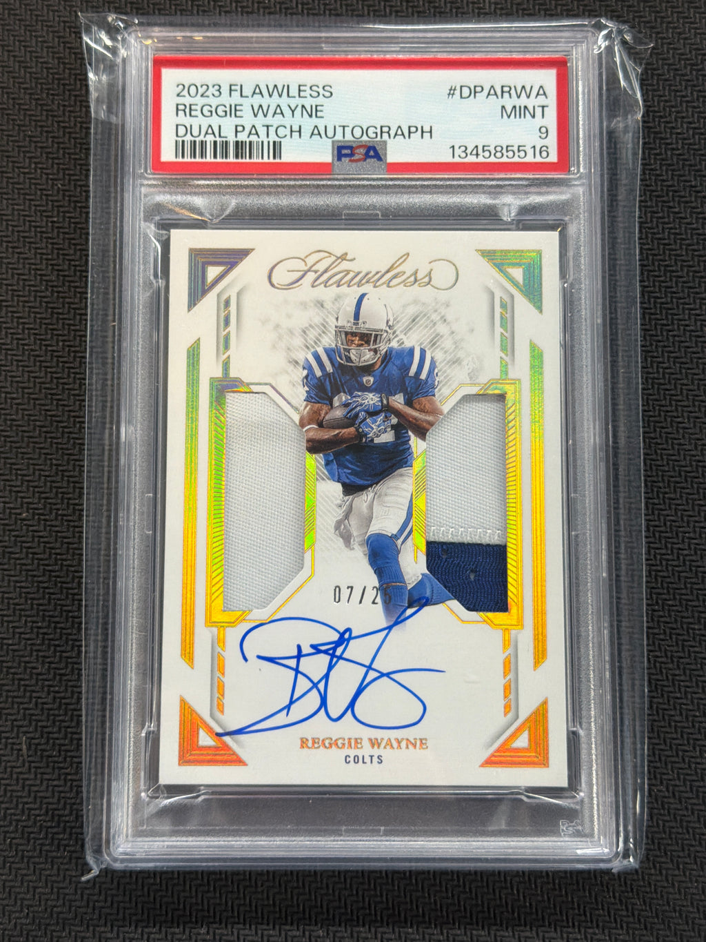 2023 Flawless Reggie Wayne Dual Patch Auto /25 PSA 9 516