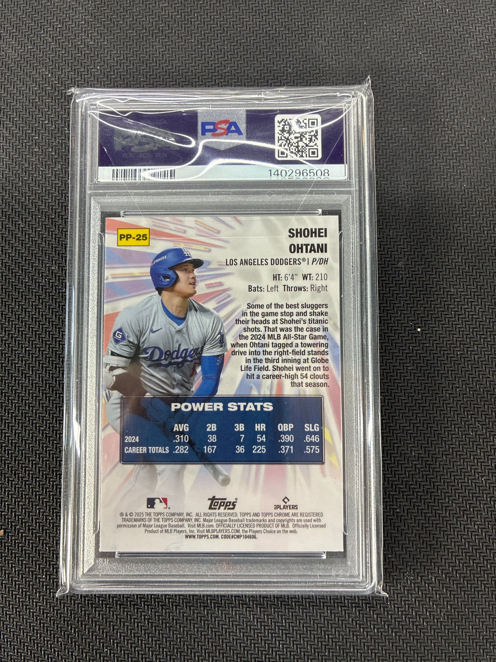 2025 Topps Chrome Shohei Ohtani Power Players PSA 10 Dodgers