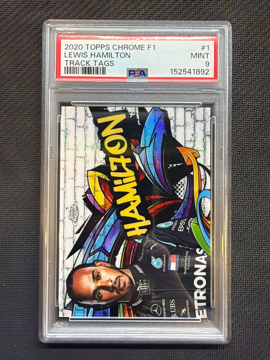 2020 Topps Chrome F1 Lewis Hamilton Track Tags #1 PSA 9 Mercedes 892