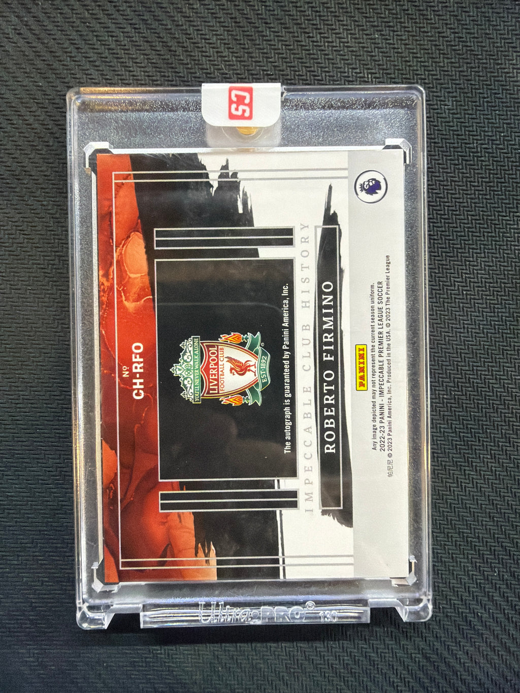 2022-23 Impeccable Roberto Firmino Club History Auto /92 Liverpool