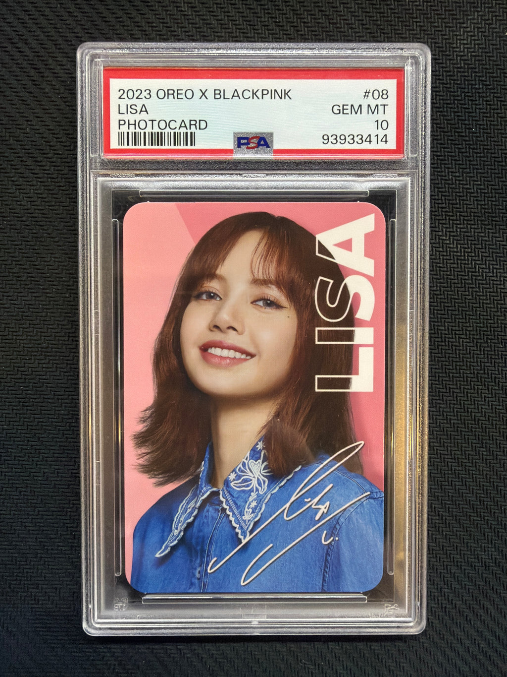 2023 Oreo X Blackpink LIsa Photocard PSA 10