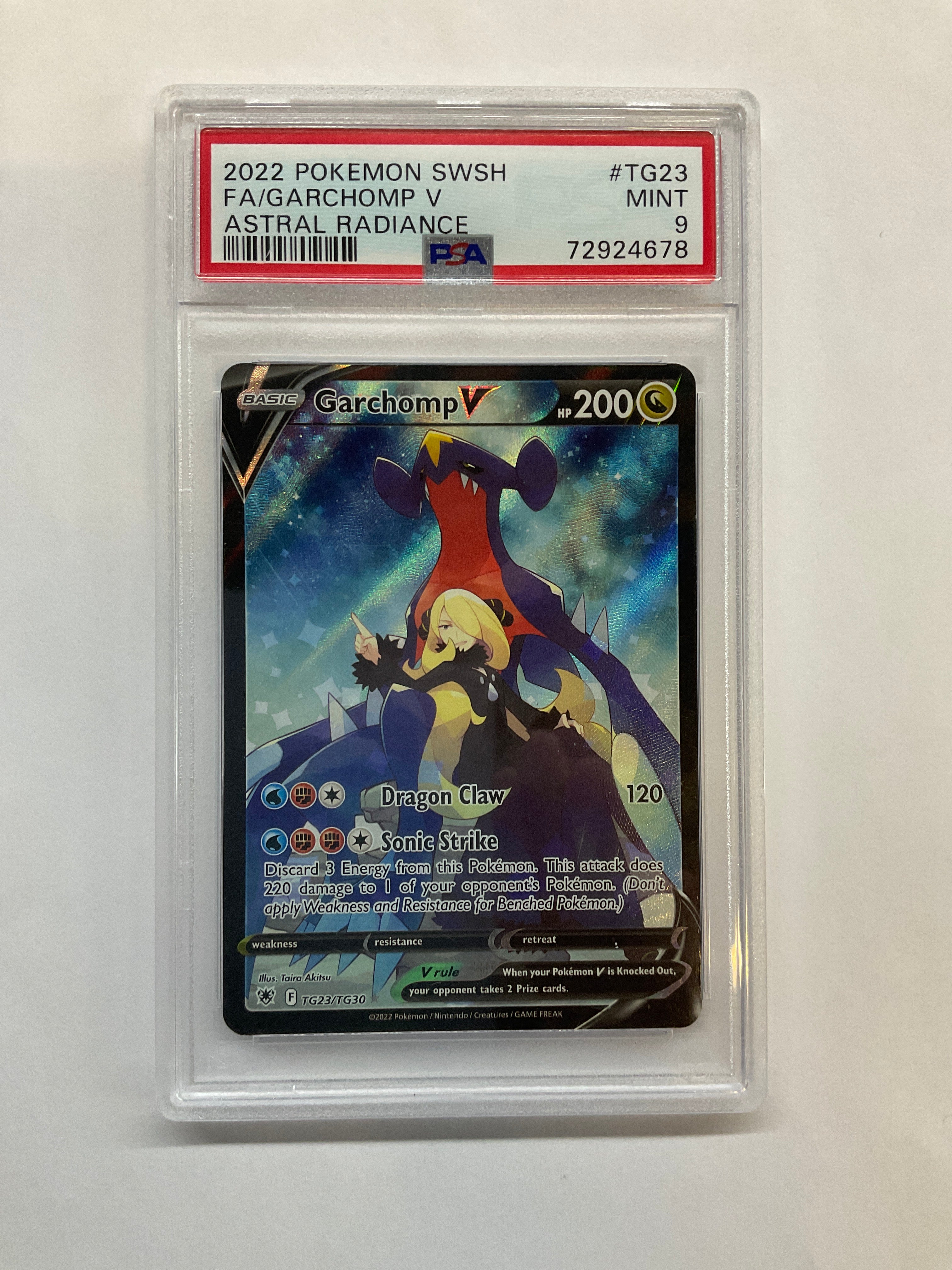 2022 Pokemon Swsh Garchomp V TG23 PSA 9 Astral Radiance
