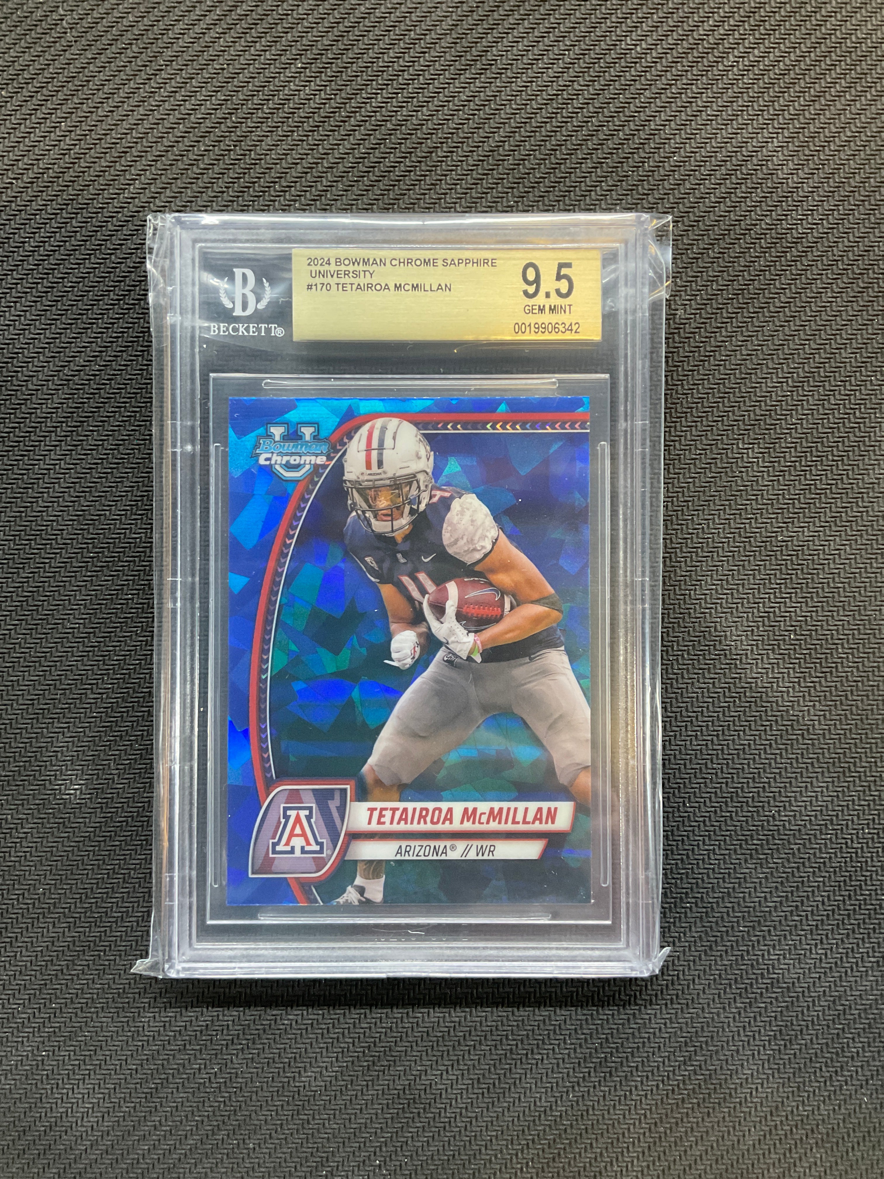 2024 Bowman Sapphire Tetairoa Mcmillan BGS 9.5 Rookie