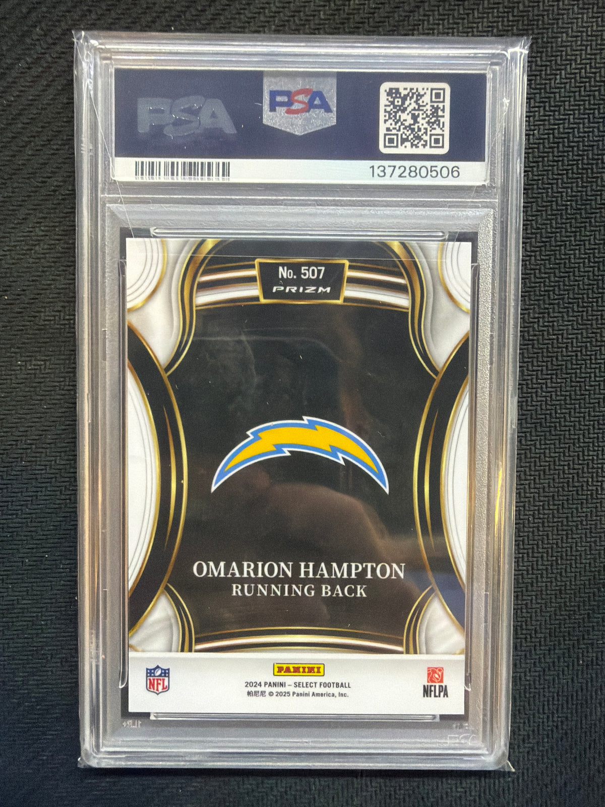 2024 Panini Select XRC Omarion Hampton #507 Rookie PSA 10 506