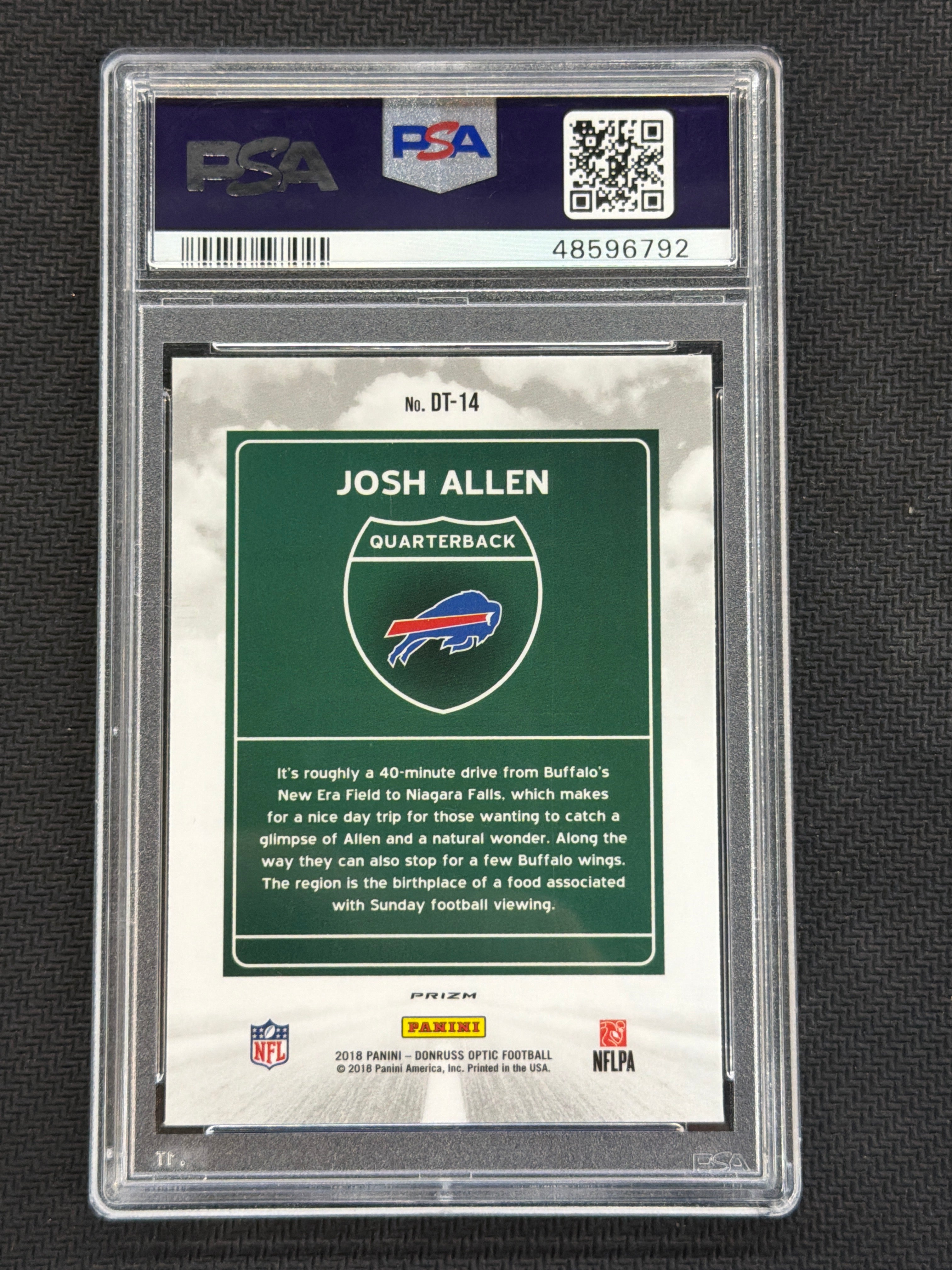 2018 Panini Donruss Optic Josh Allen Rookie Downtown! PSA 10 792