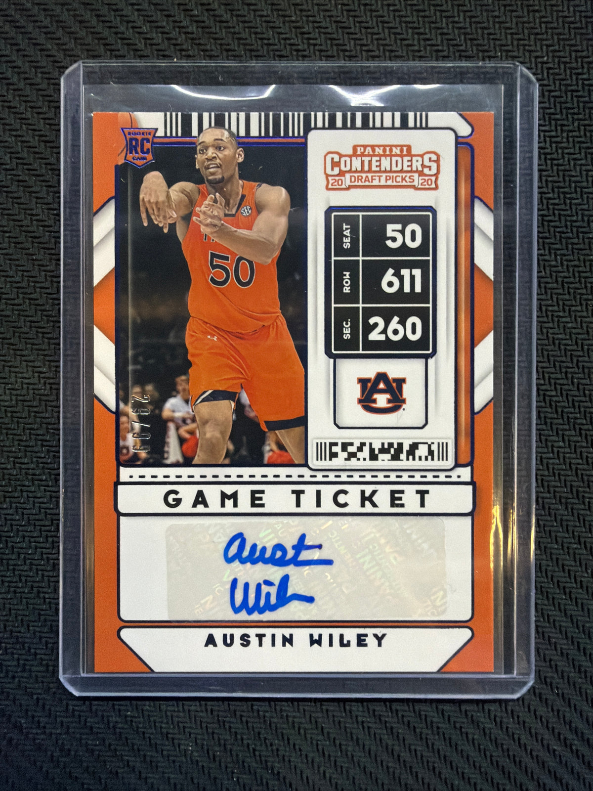 2020 Contenders Austin Wiley Rookie Auto Auburn /99