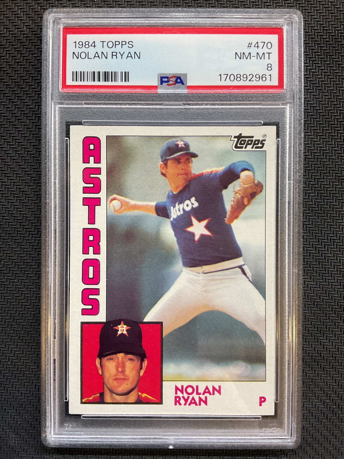 1984 Topps #470 Nolan Ryan PSA 8