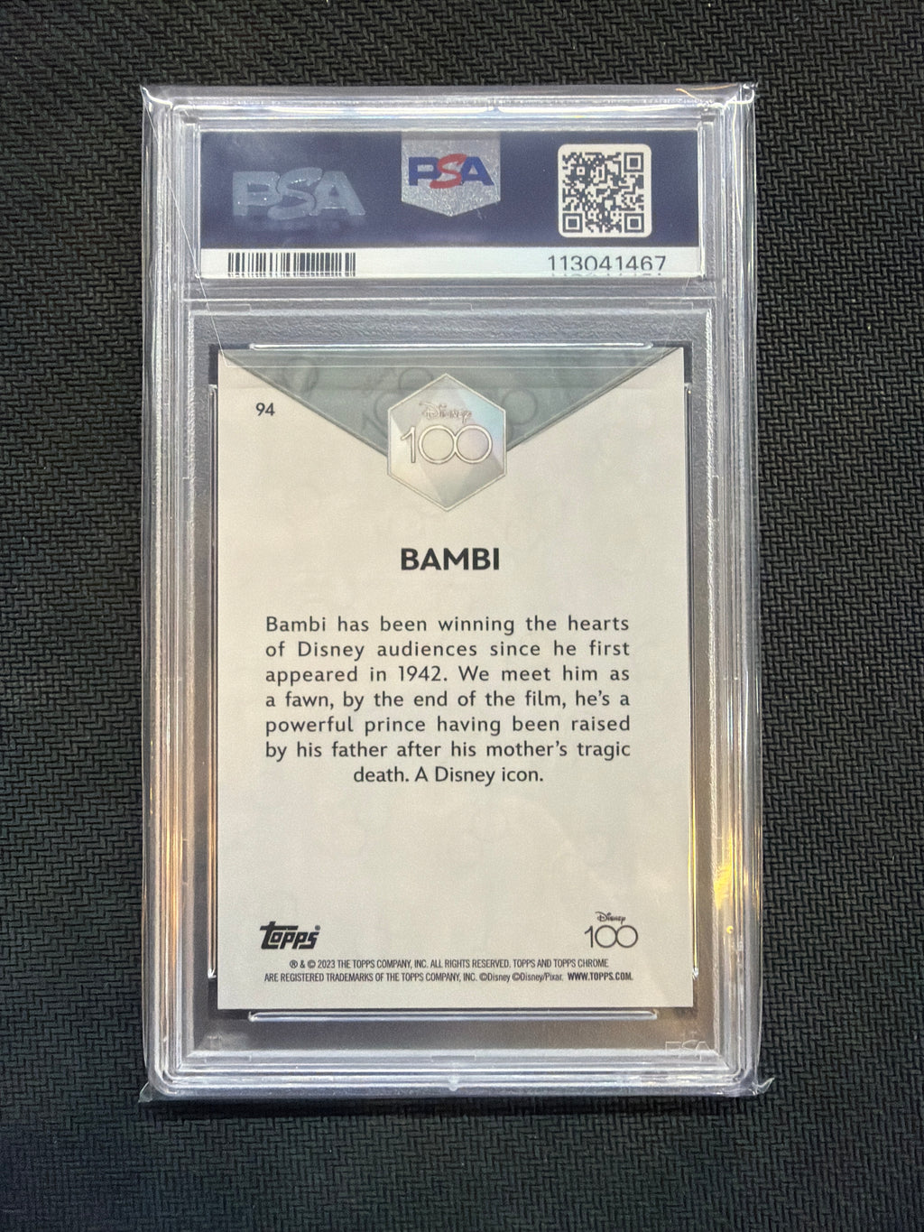 2023 Topps Chrome Disney 100 #94 Bambi PSA 8 467