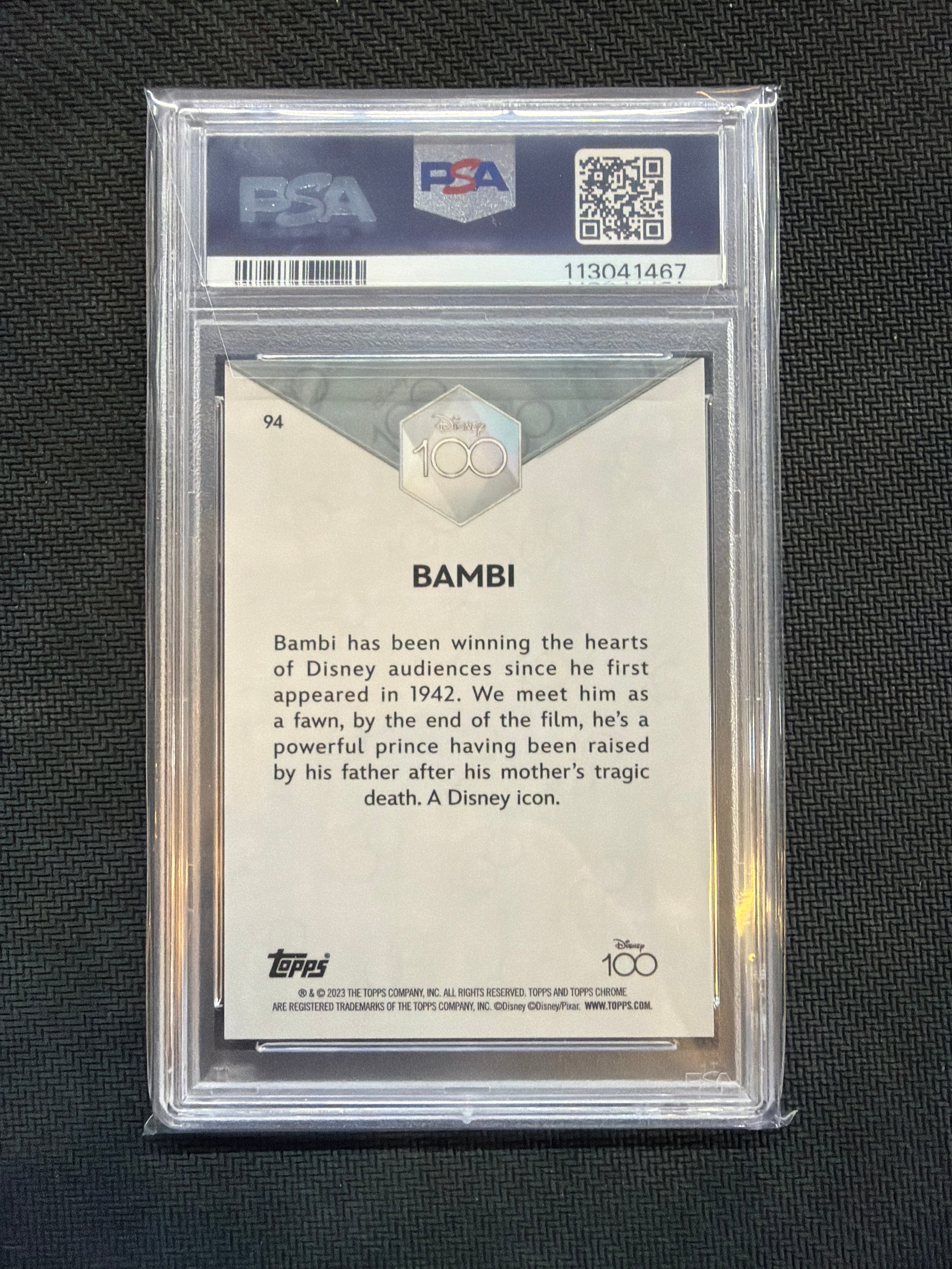 2023 Topps Chrome Disney 100 #94 Bambi PSA 8 467
