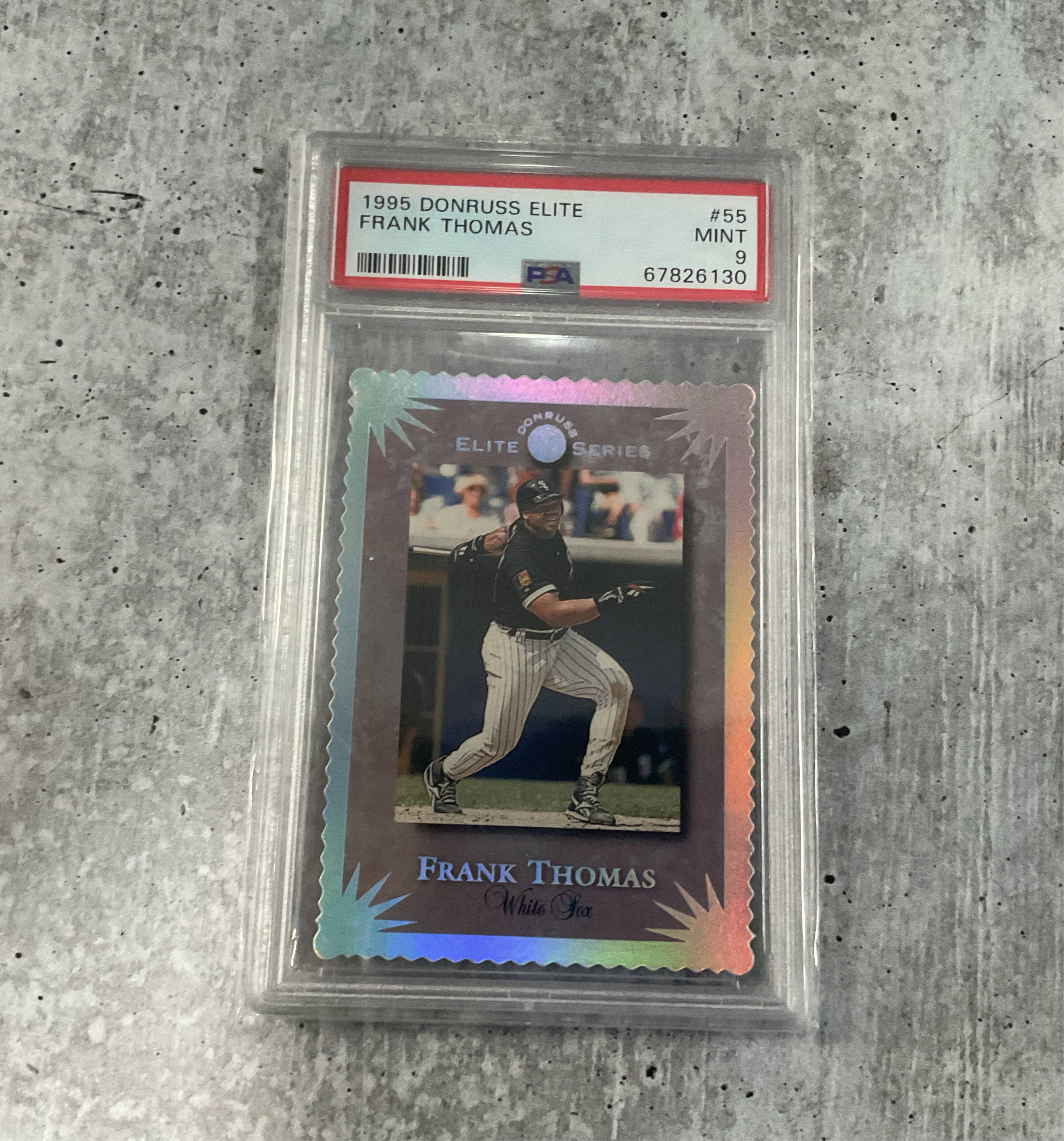 1995 Donruss Elite Frank Thomas /10000 PSA 9 1995 Donruss Elite Frank Thomas #55 PSA 9
