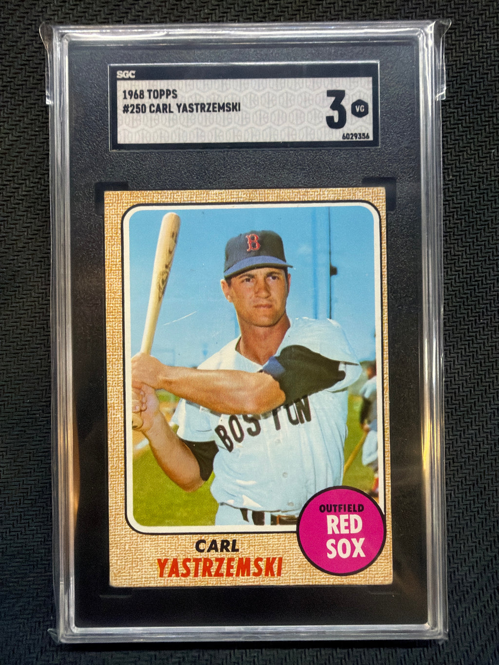 1968 Topps Carl Yastrzemski #250 SGC 3 Red Sox